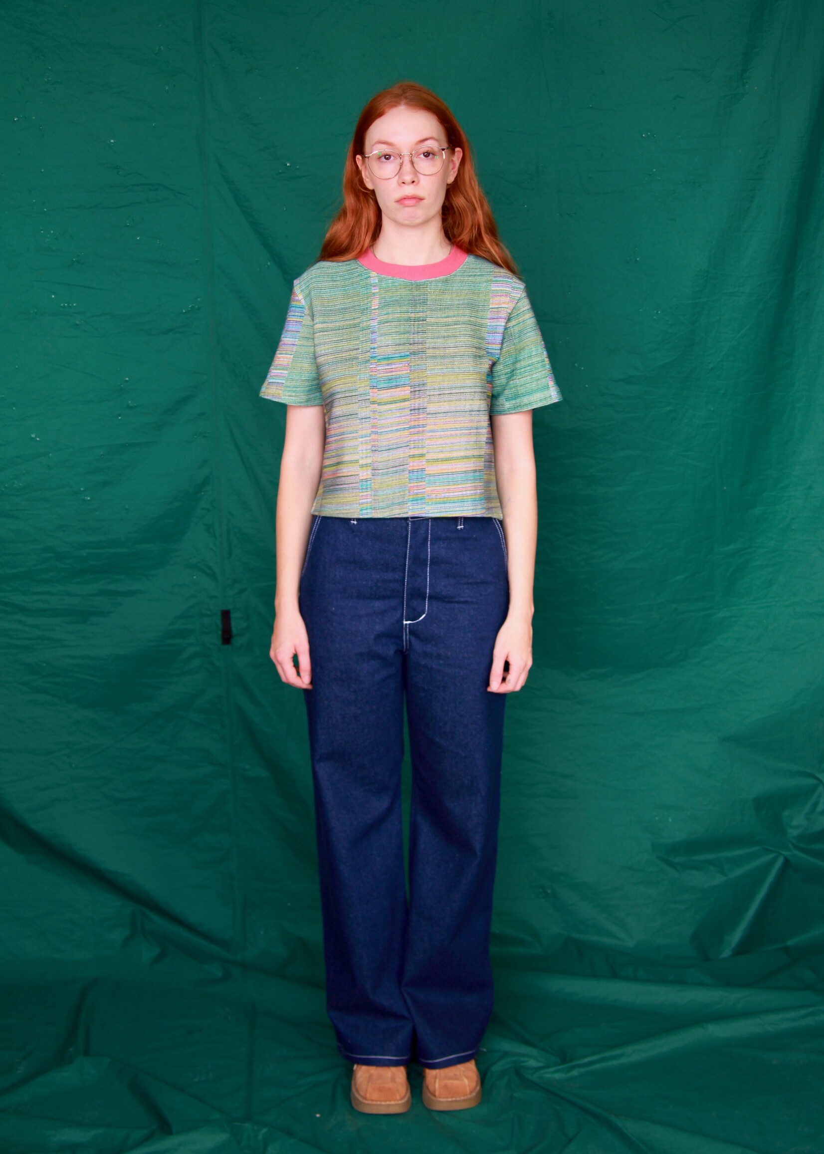 Studio Citizen Studio Citizen Perfect Tee in Variegated Rainbow