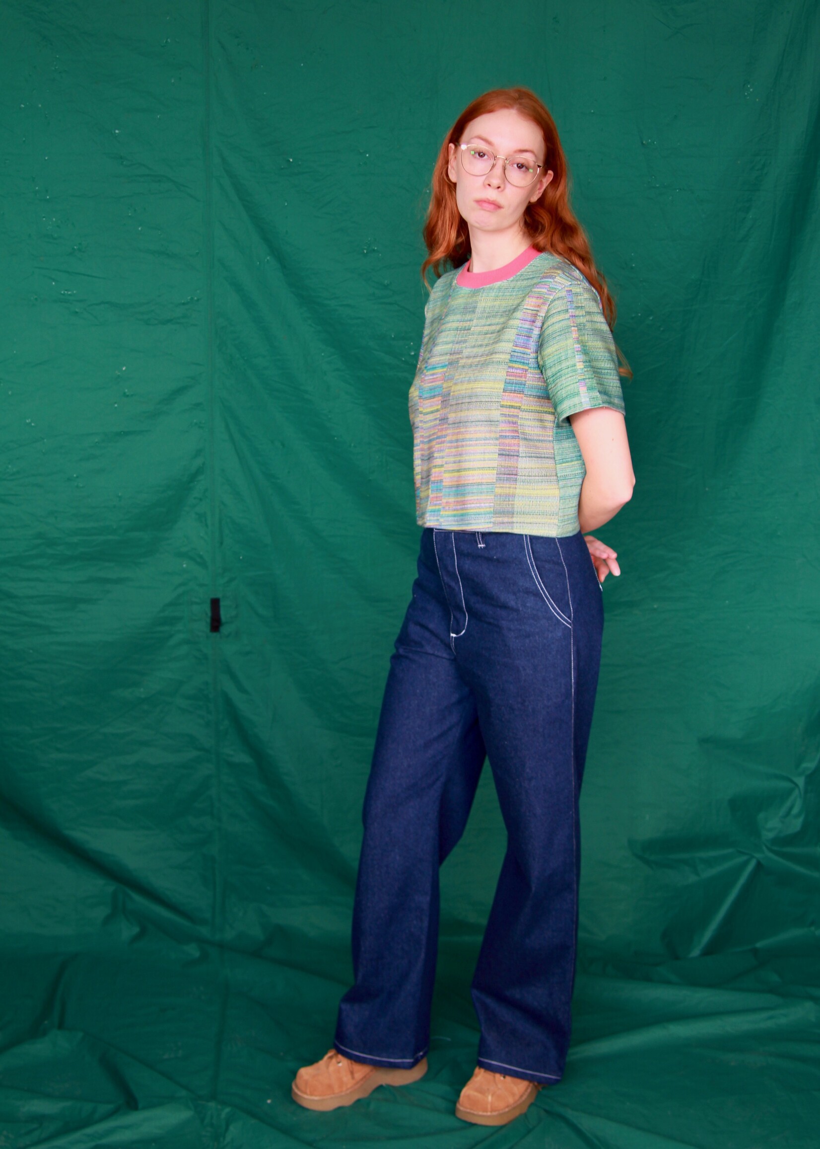 Studio Citizen Studio Citizen Perfect Tee in Variegated Rainbow