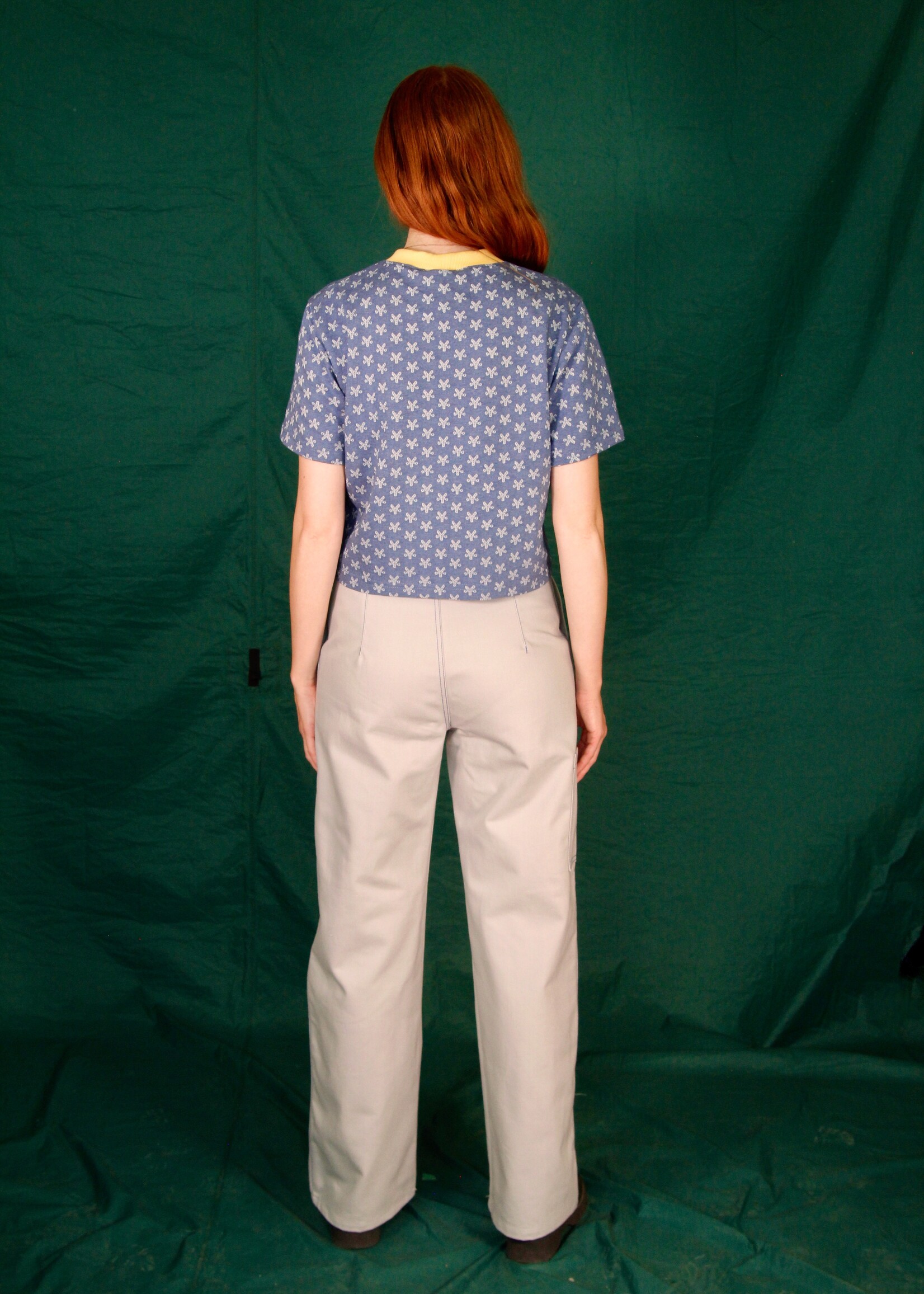 Studio Citizen Studio Citizen Carpenter Pants in Cloud Blue Bull Denim w/ Blue Top Stitch