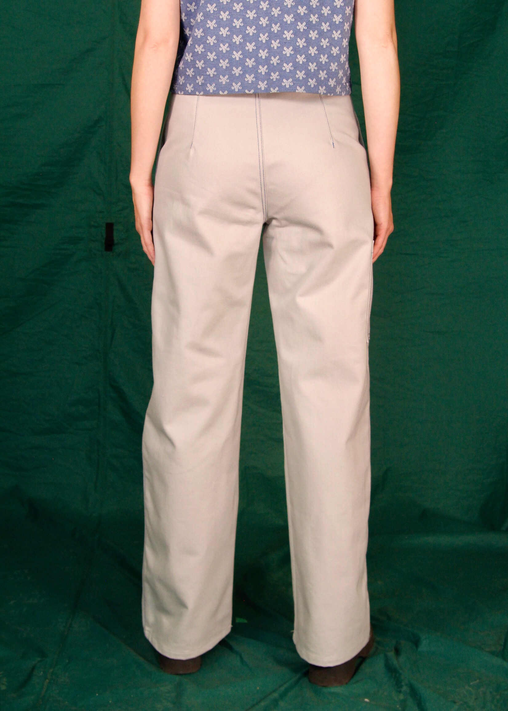 Studio Citizen Studio Citizen Carpenter Pants in Cloud Blue Bull Denim w/ Blue Top Stitch