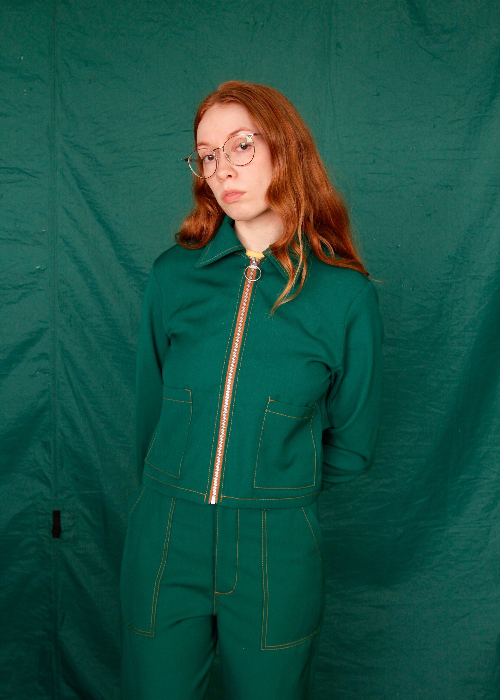 Studio Citizen Studio Citizen Zipper Jacket in Green Wool