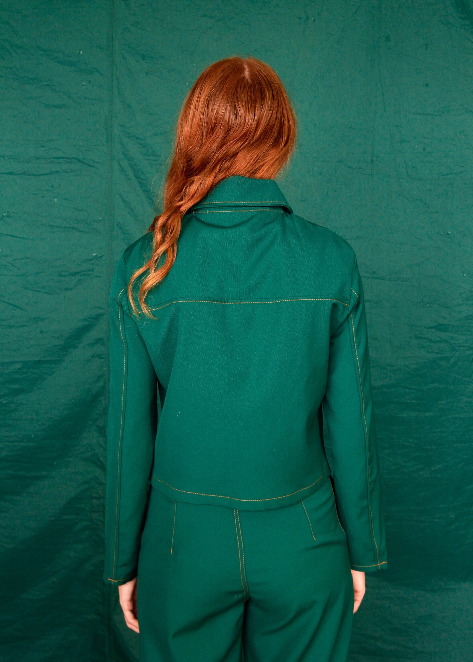 Studio Citizen Studio Citizen Zipper Jacket in Green Wool