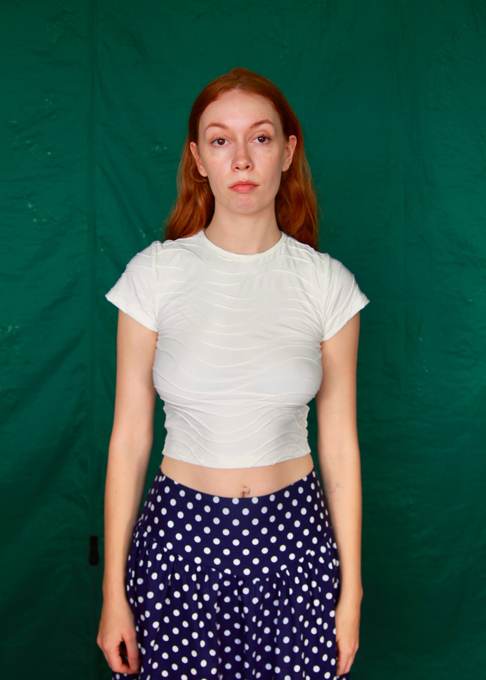 Studio Citizen Baby Tee in Green Flower Check