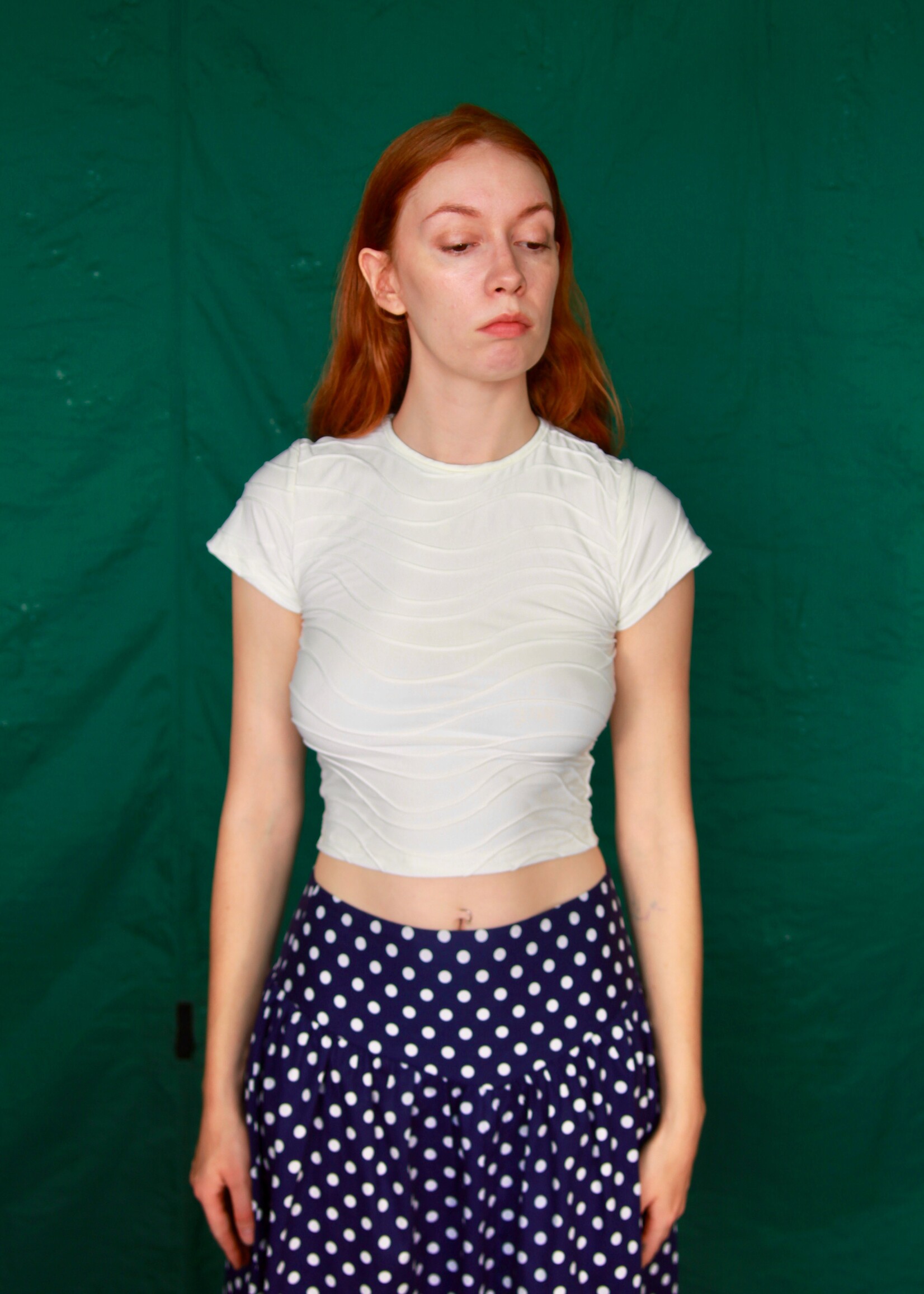 Studio Citizen Baby Tee in Green Flower Check