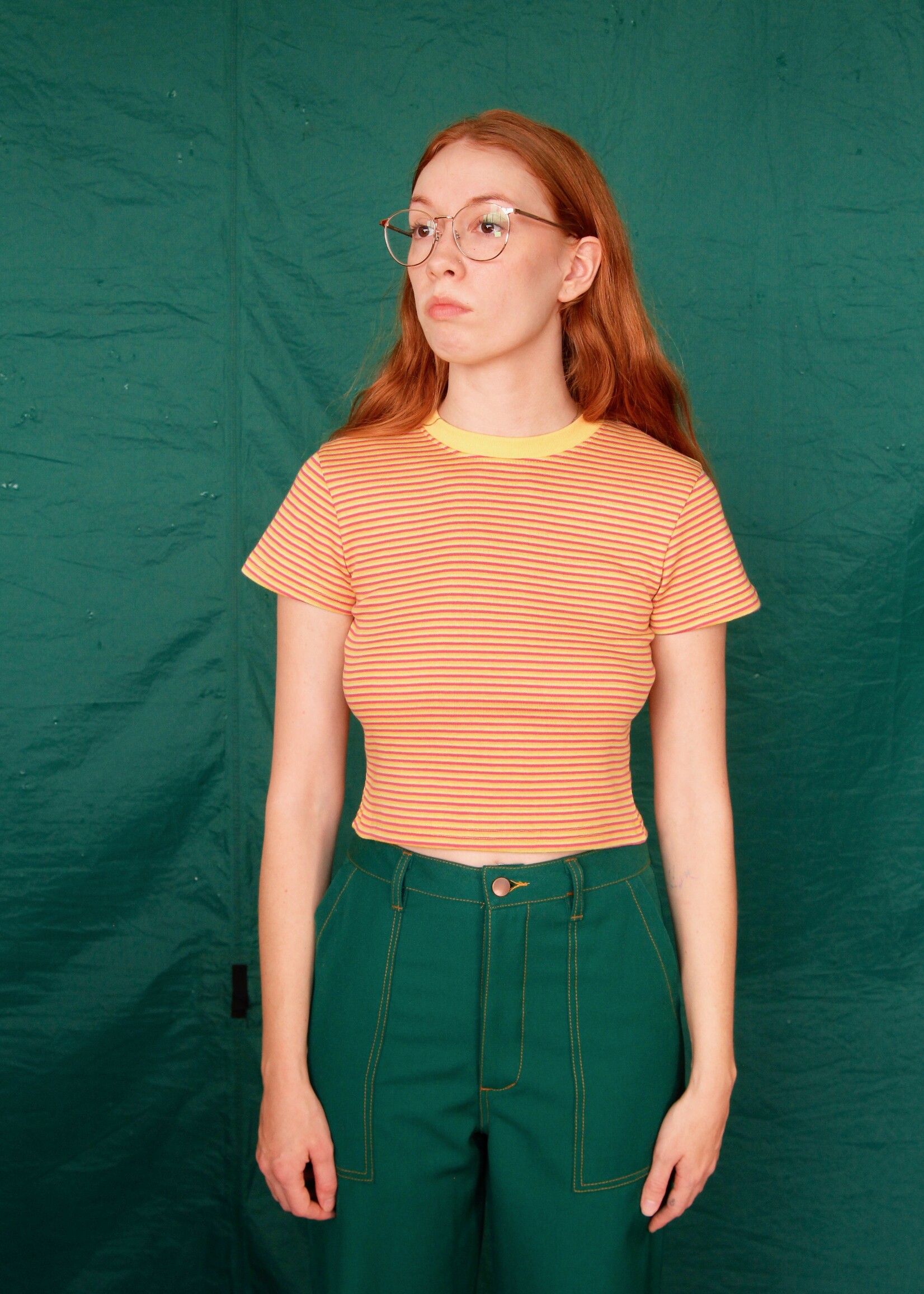 Studio Citizen Studio Citizen Baby Tee in Salmon Orange
