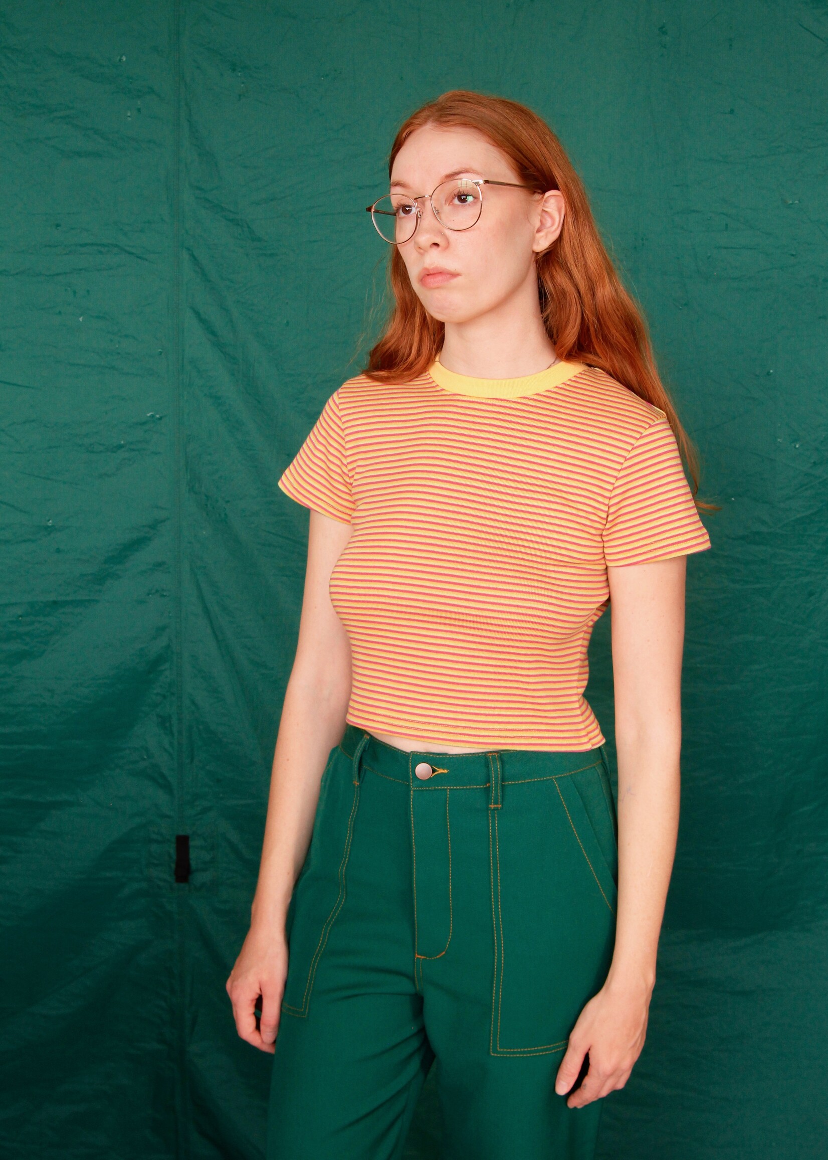 Studio Citizen Studio Citizen Baby Tee in Salmon Orange