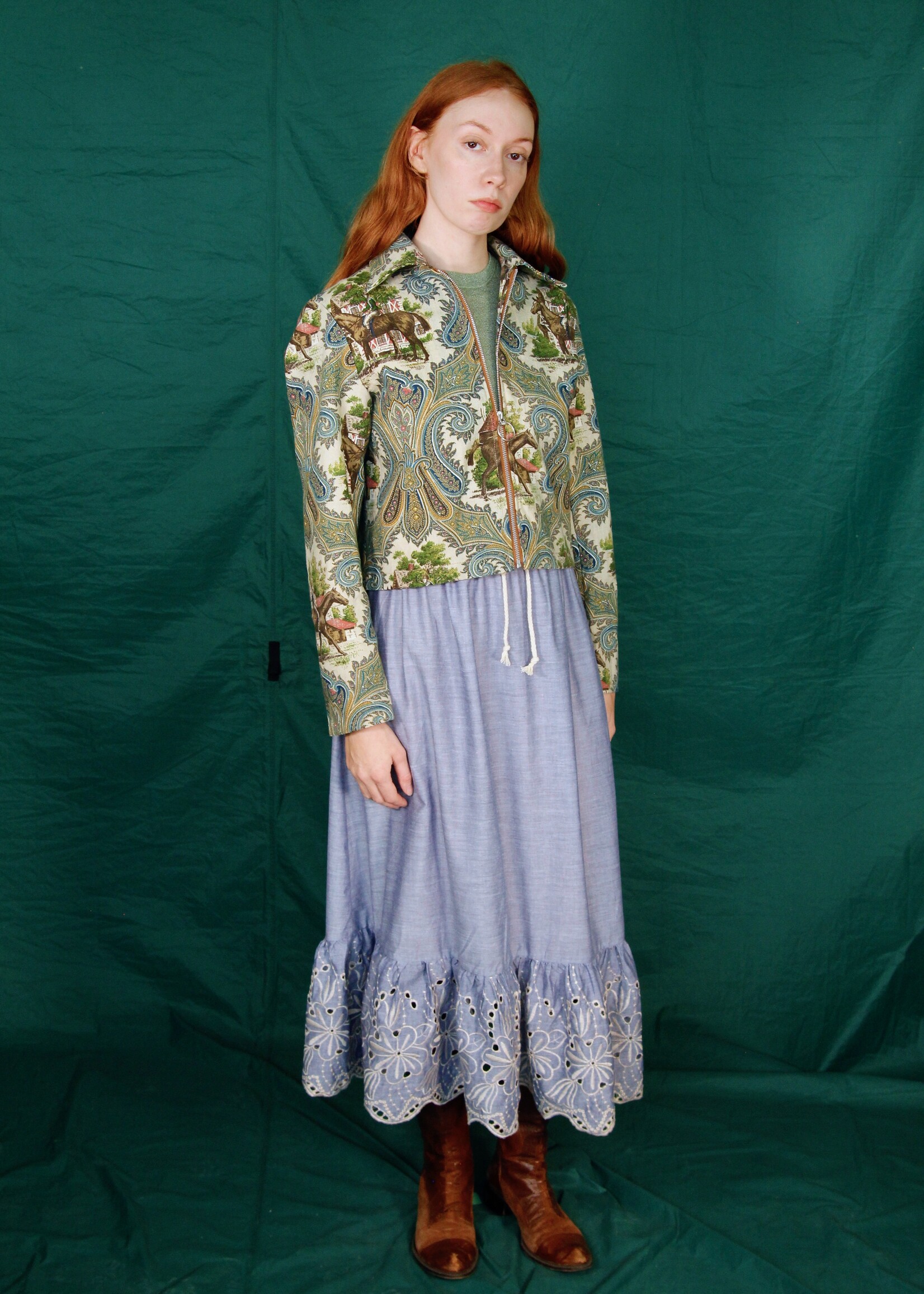 Studio Citizen Studio Citizen Drawstring Skirt - Chambray Eyelet