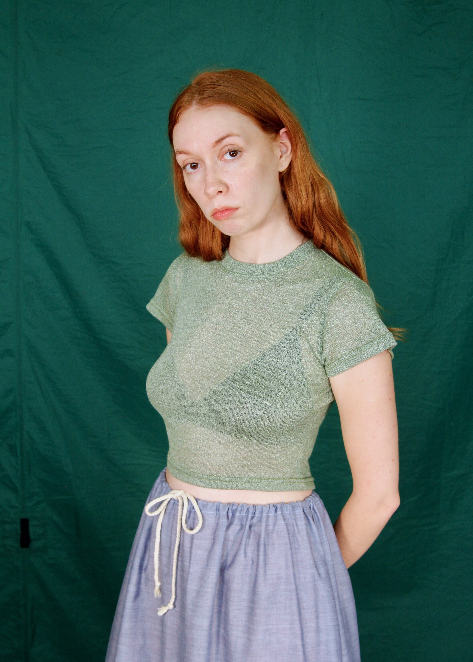 Studio Citizen Studio Citizen Baby Tee in Sage Knit