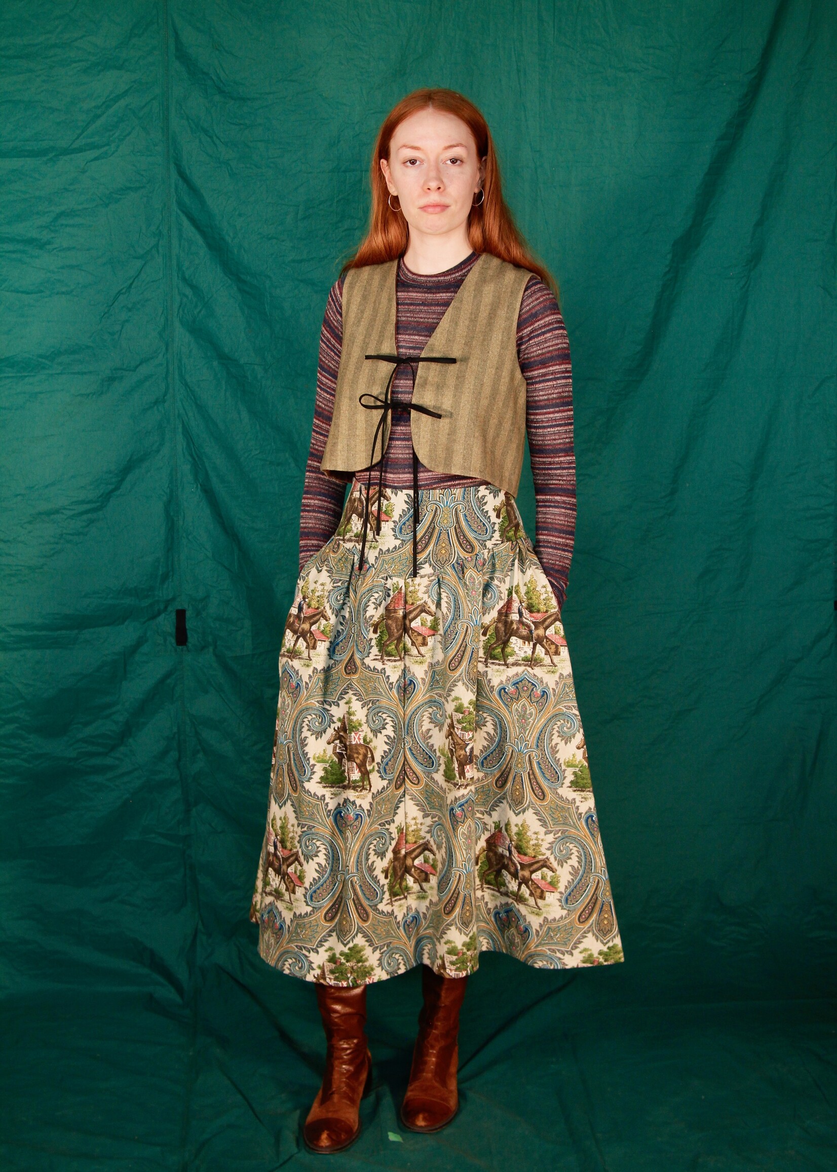 Studio Citizen Studio Citizen Maiden Skirt in Equestrian Cotton Canvas