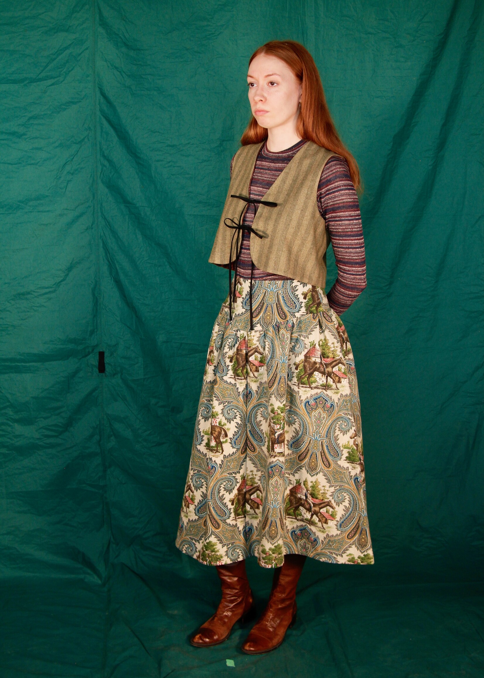 Studio Citizen Studio Citizen Maiden Skirt in Equestrian Cotton Canvas