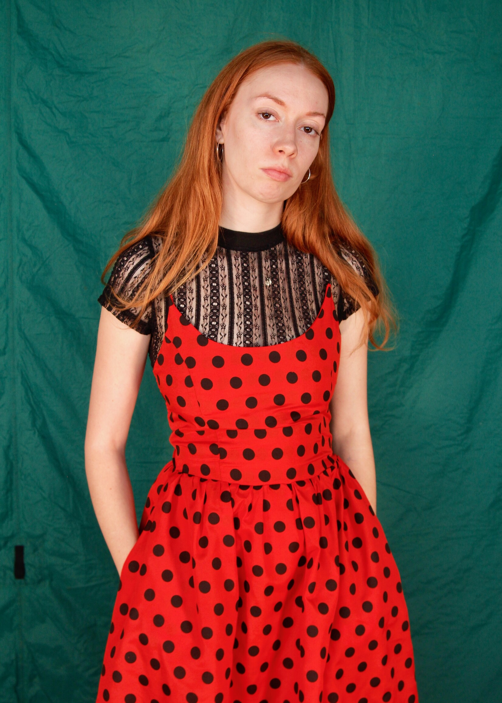 Studio Citizen Studio Citizen Baby Tee in Patterned Black Mesh