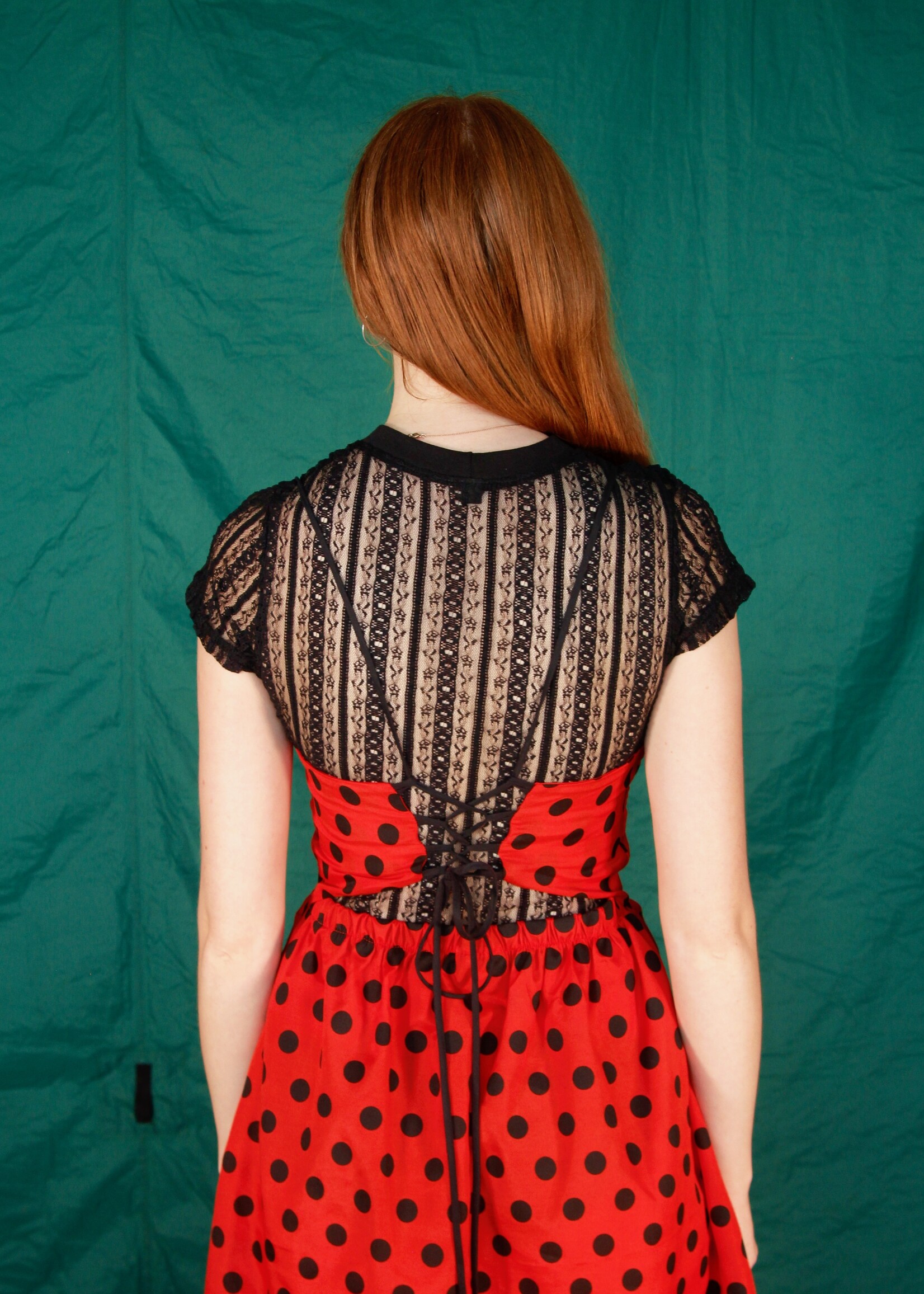 Studio Citizen Studio Citizen Baby Tee in Patterned Black Mesh