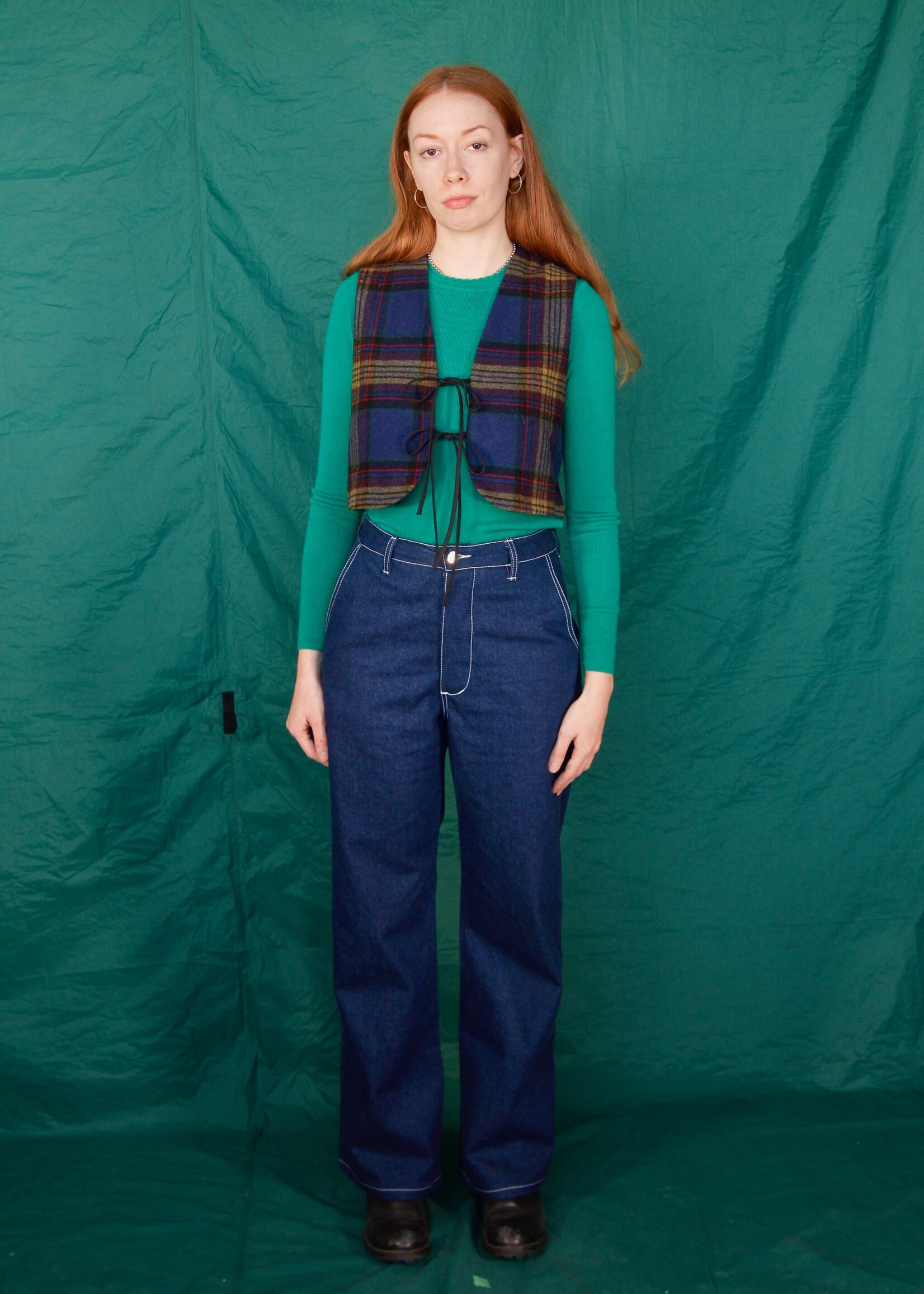 Studio Citizen Studio Citizen Straight Cut Pants in Dark Wash Denim