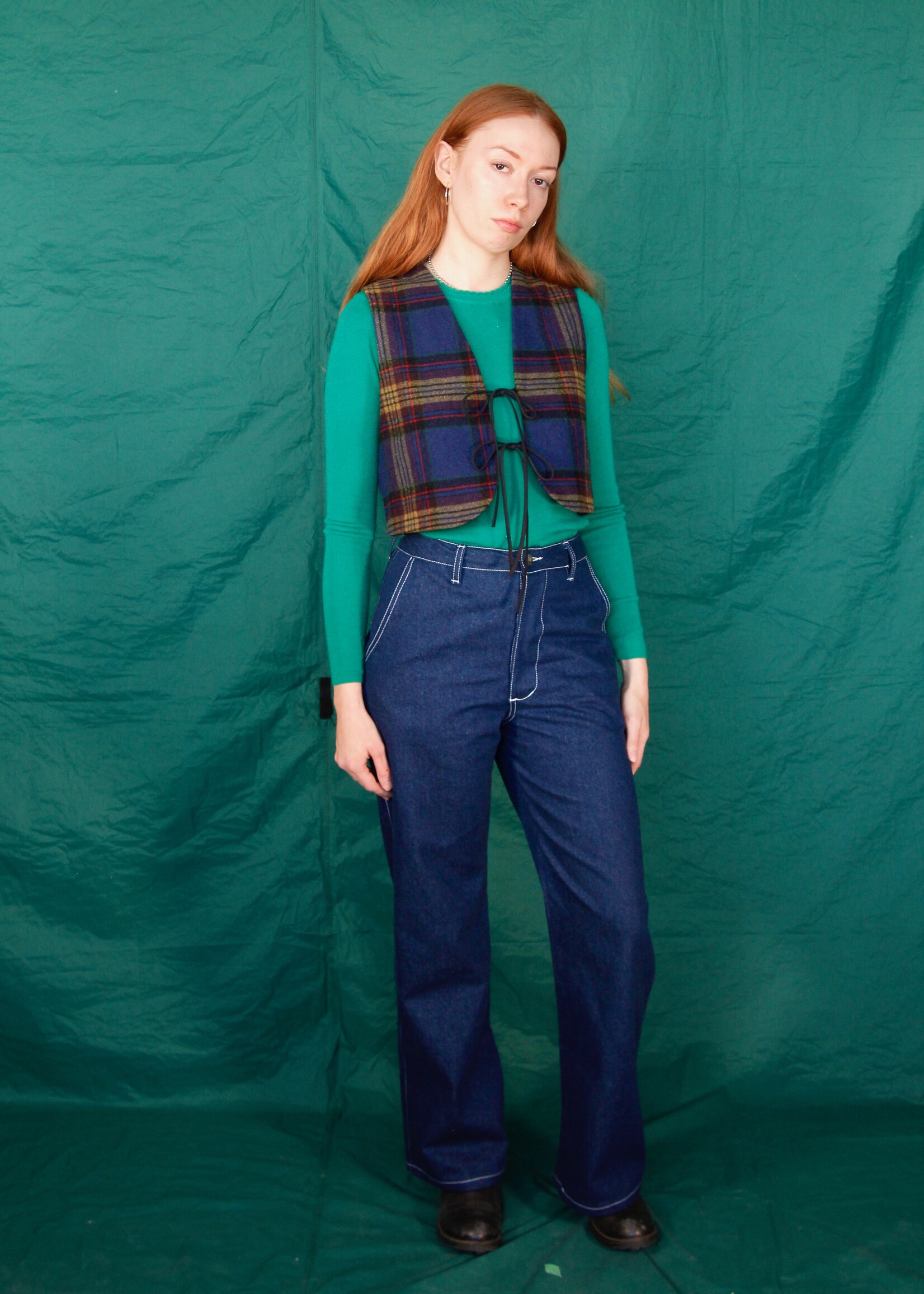 Studio Citizen Studio Citizen Straight Cut Pants in Dark Wash Denim