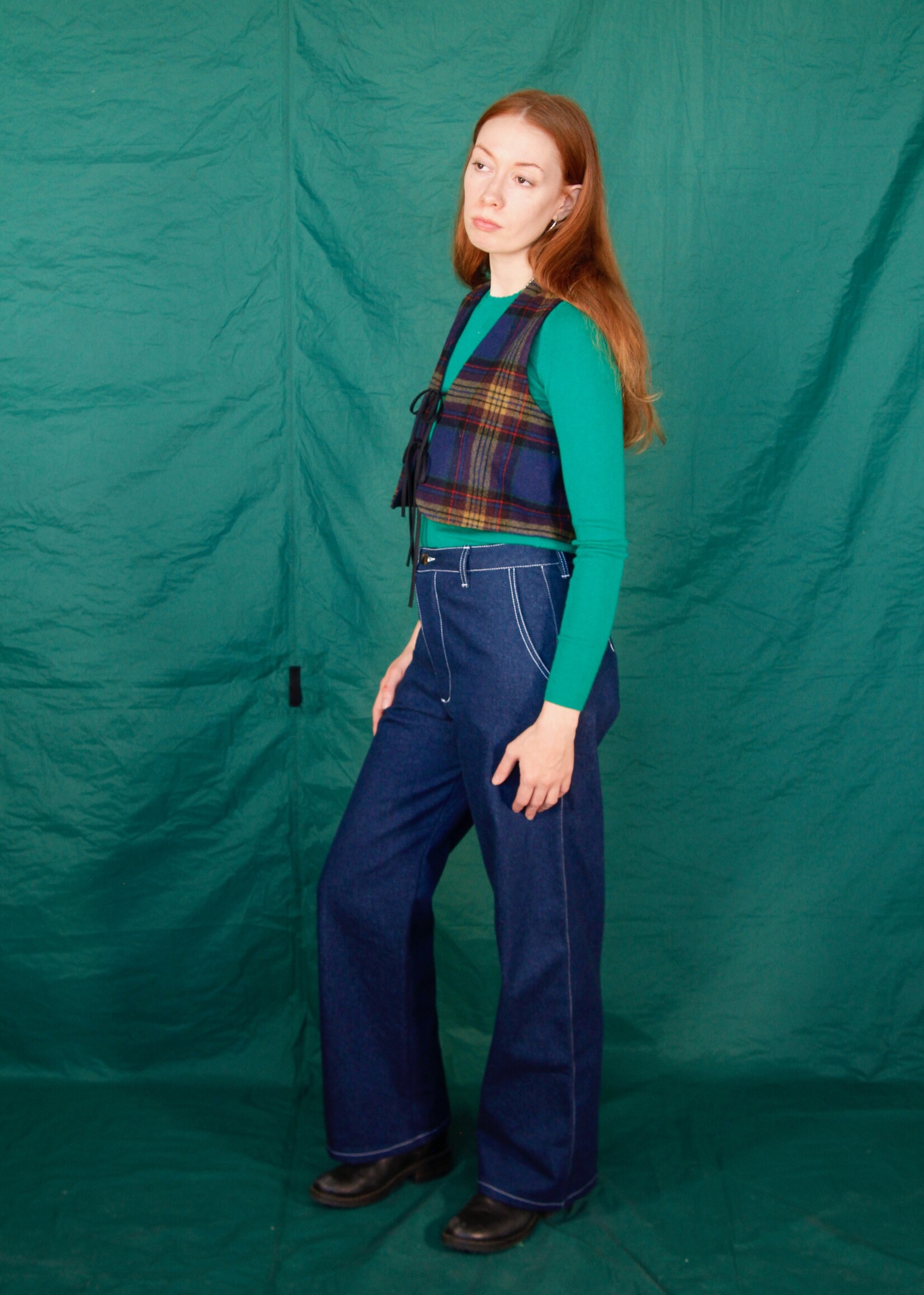 Studio Citizen Studio Citizen Straight Cut Pants in Dark Wash Denim