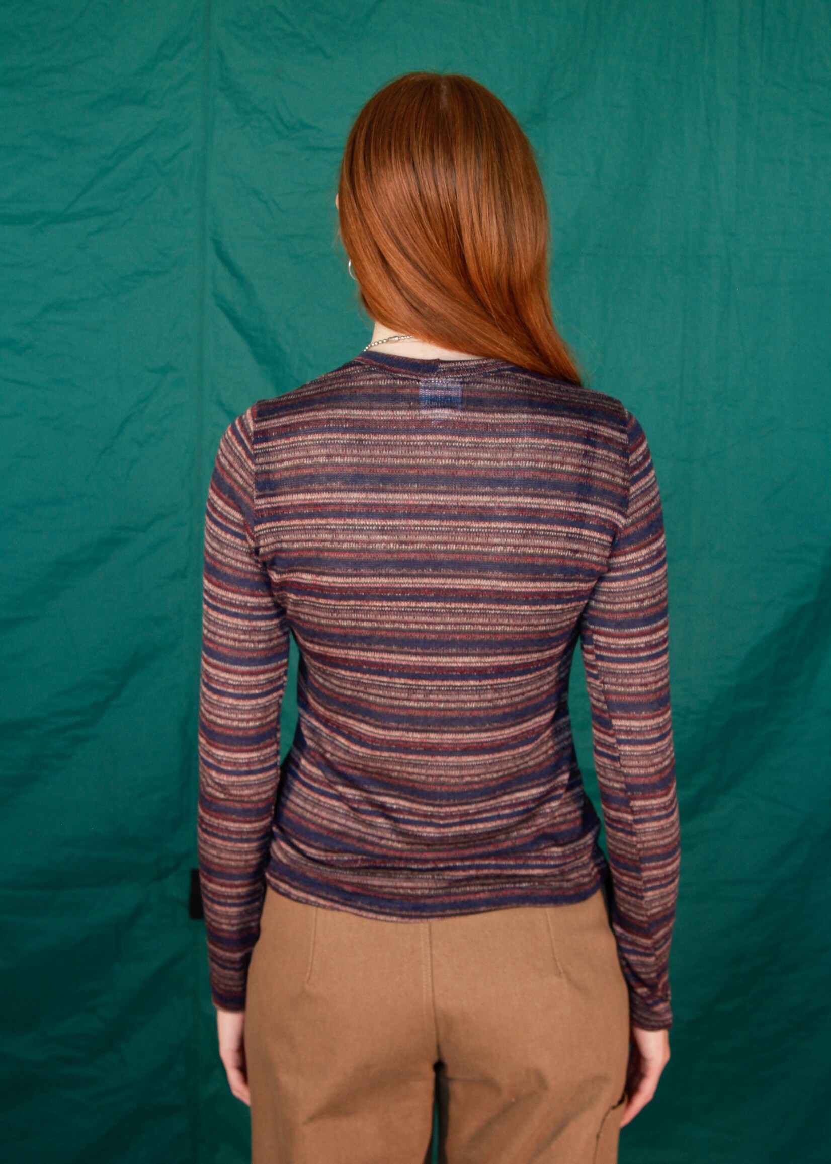 Studio Citizen Studio Citizen Long Fitted Top in Striped Knit