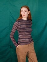 Studio Citizen Long Fitted Top in Striped Knit