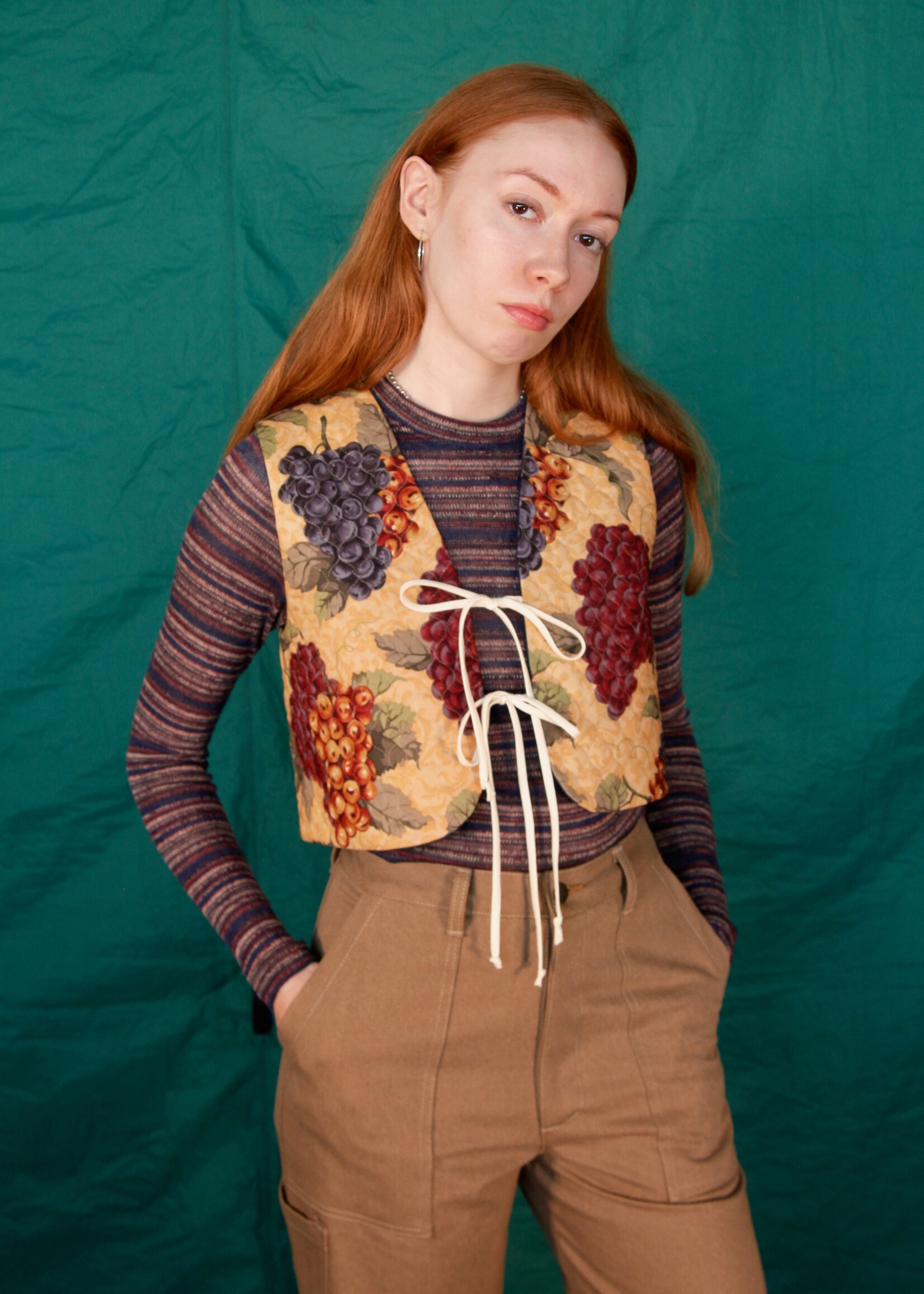 Studio Citizen Studio Citizen Long Fitted Top in Striped Knit