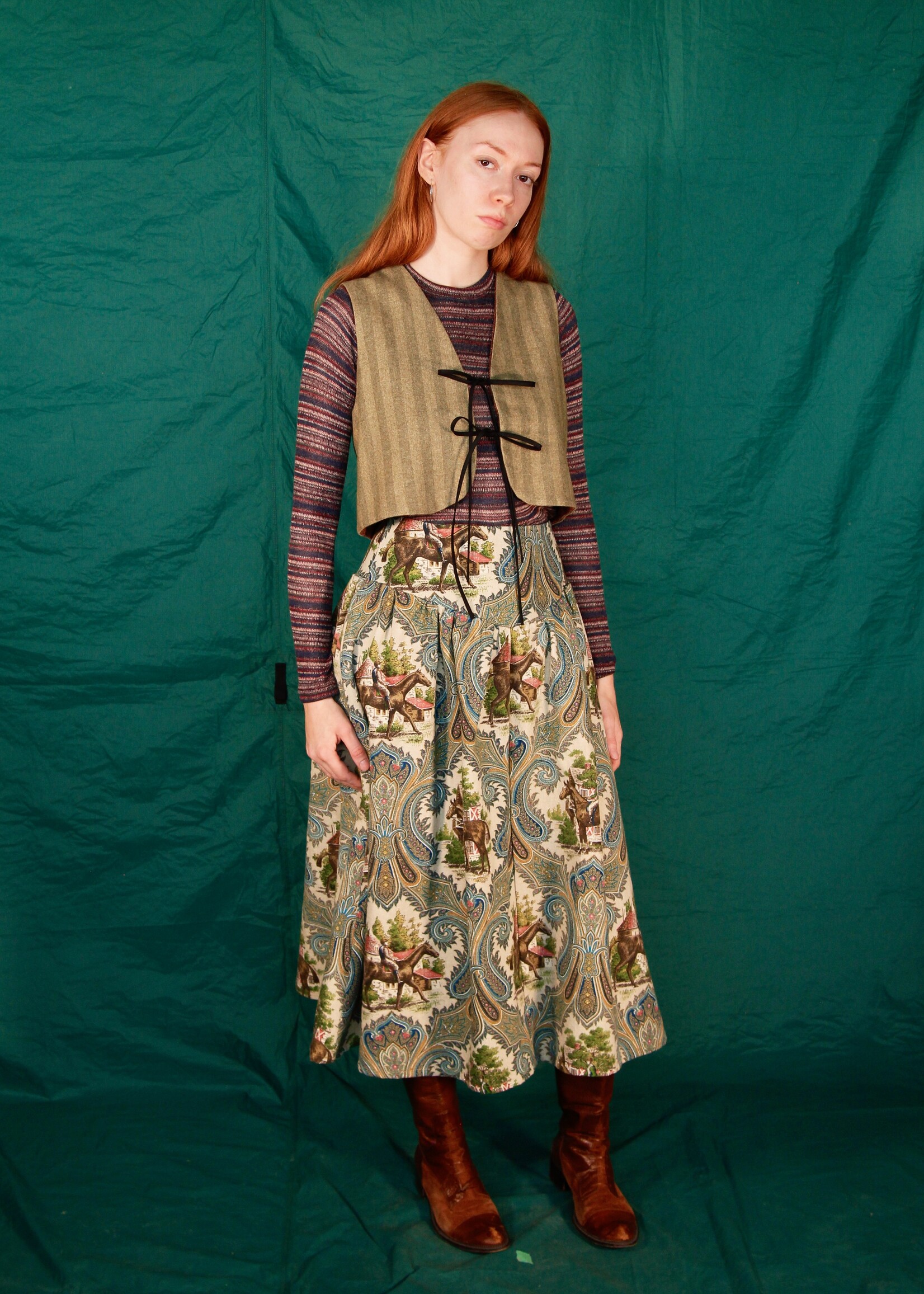 Studio Citizen Studio Citizen Long Fitted Top in Striped Knit