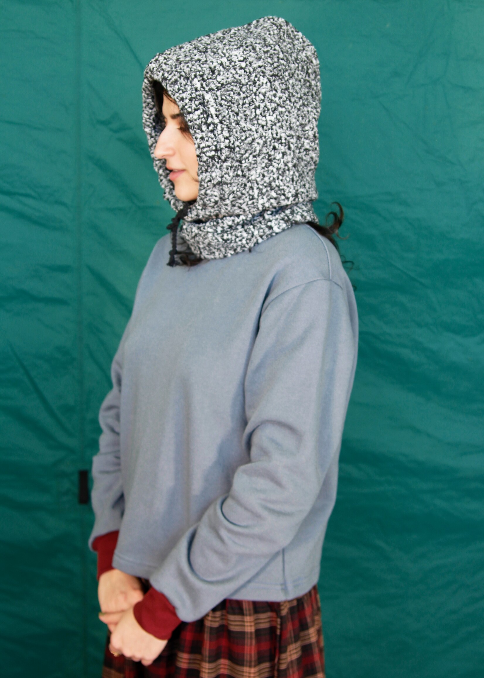 Studio Citizen Studio Citizen Drawstring Hood in  Black + White  Boucle