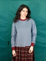 Studio Citizen Crewneck Sweater Flat Hem in Stormy Weather