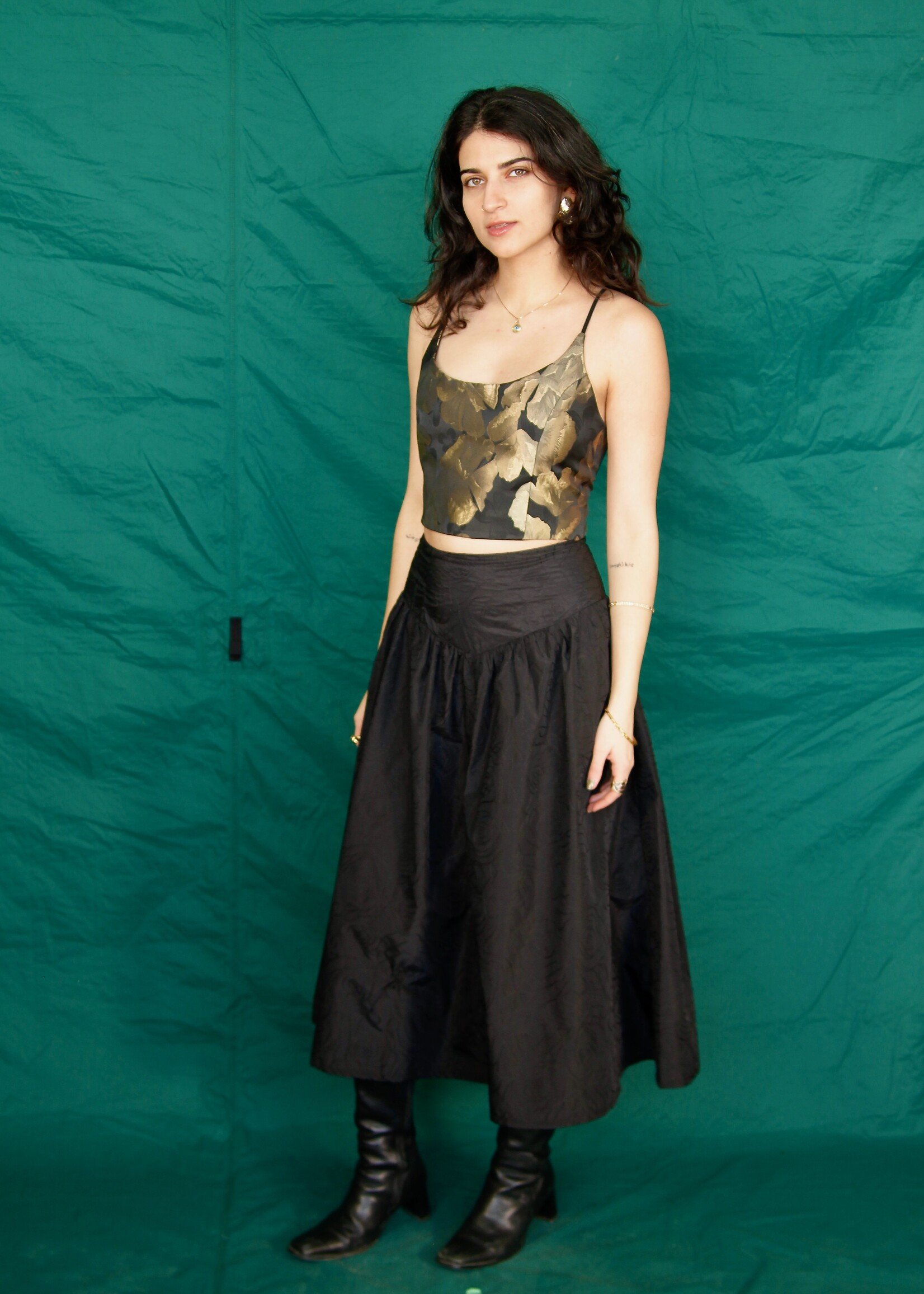 Studio Citizen Studio Citizen Maiden Skirt in Black with Embroidery