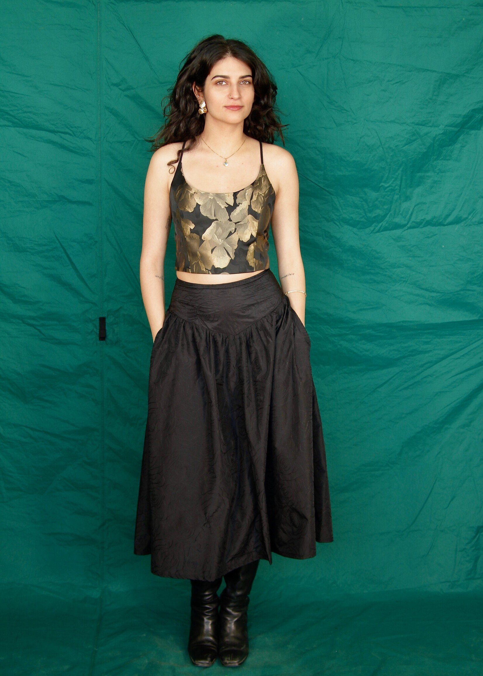 Studio Citizen Studio Citizen Maiden Skirt in Black with Embroidery