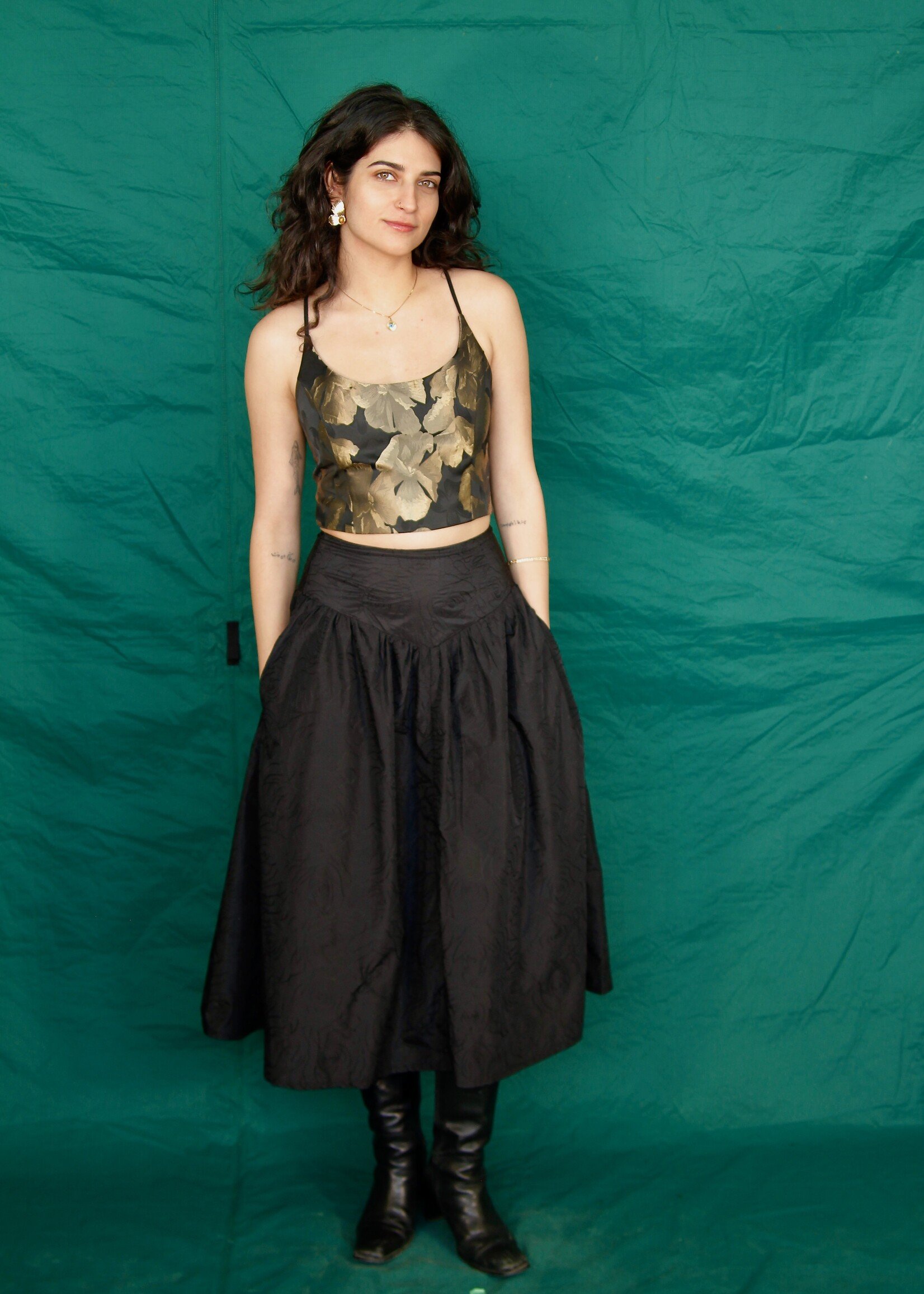 Studio Citizen Studio Citizen Maiden Skirt in Black with Embroidery