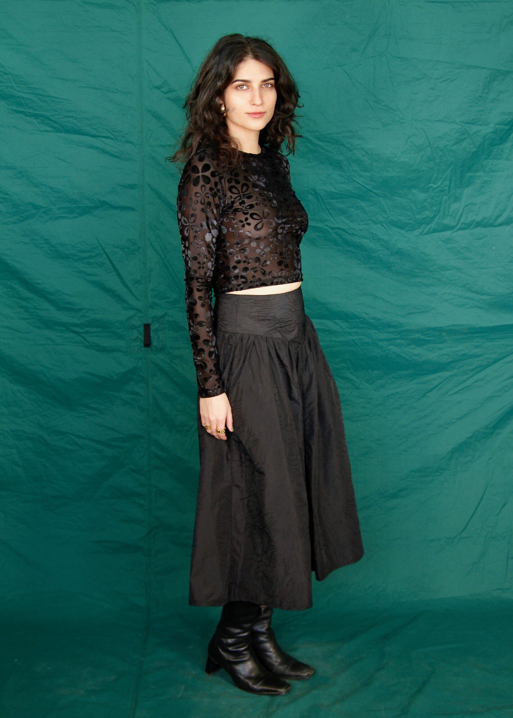 Studio Citizen Studio Citizen Maiden Skirt in Black with Embroidery