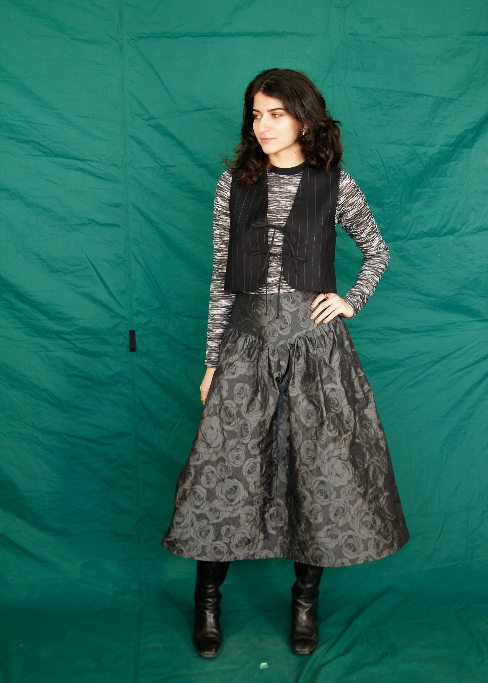 Studio Citizen Studio Citizen Maiden Skirt in Black Rose