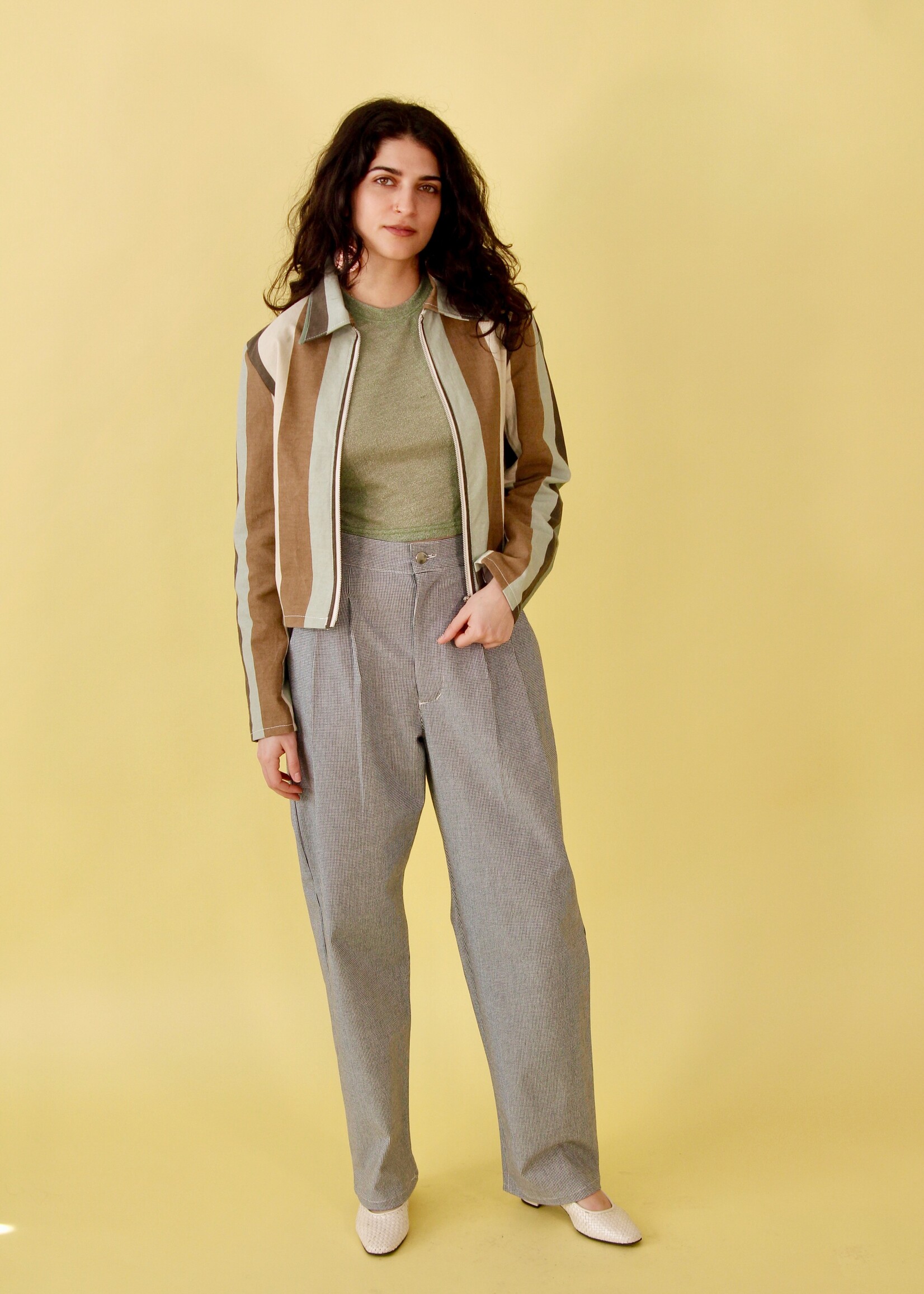 Studio Citizen Studio Citizen Pleated Pants - Houndstooth