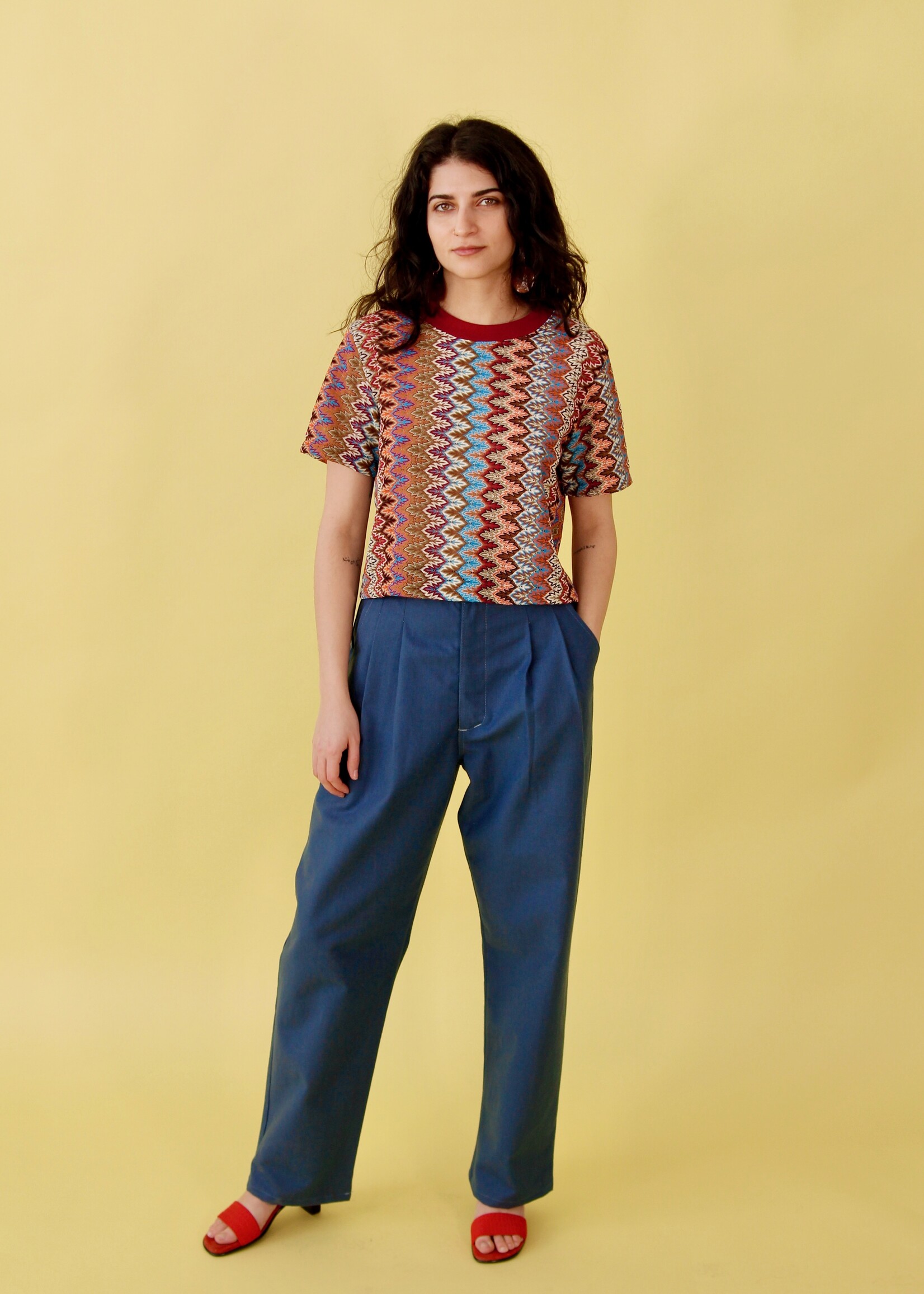 Studio Citizen Studio Citizen Pleated Pants - Heavy Blue Linen