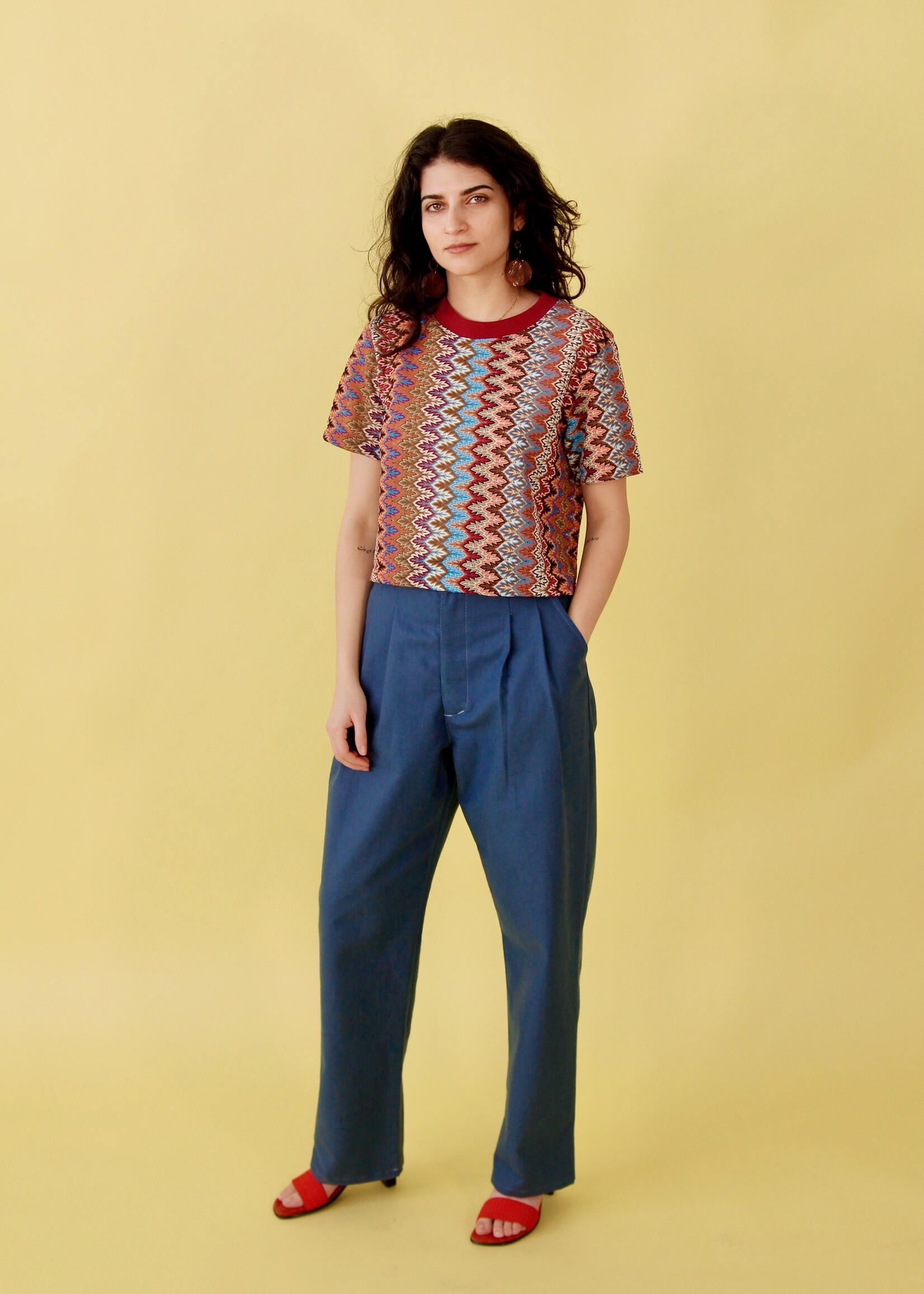 Studio Citizen Studio Citizen Pleated Pants - Heavy Blue Linen