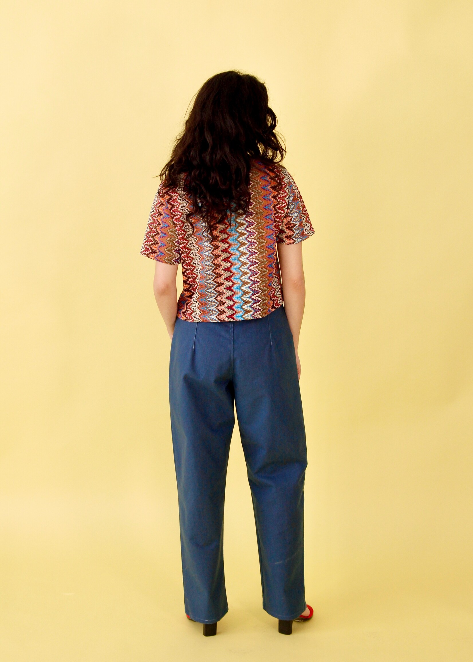 Studio Citizen Studio Citizen Pleated Pants - Heavy Blue Linen