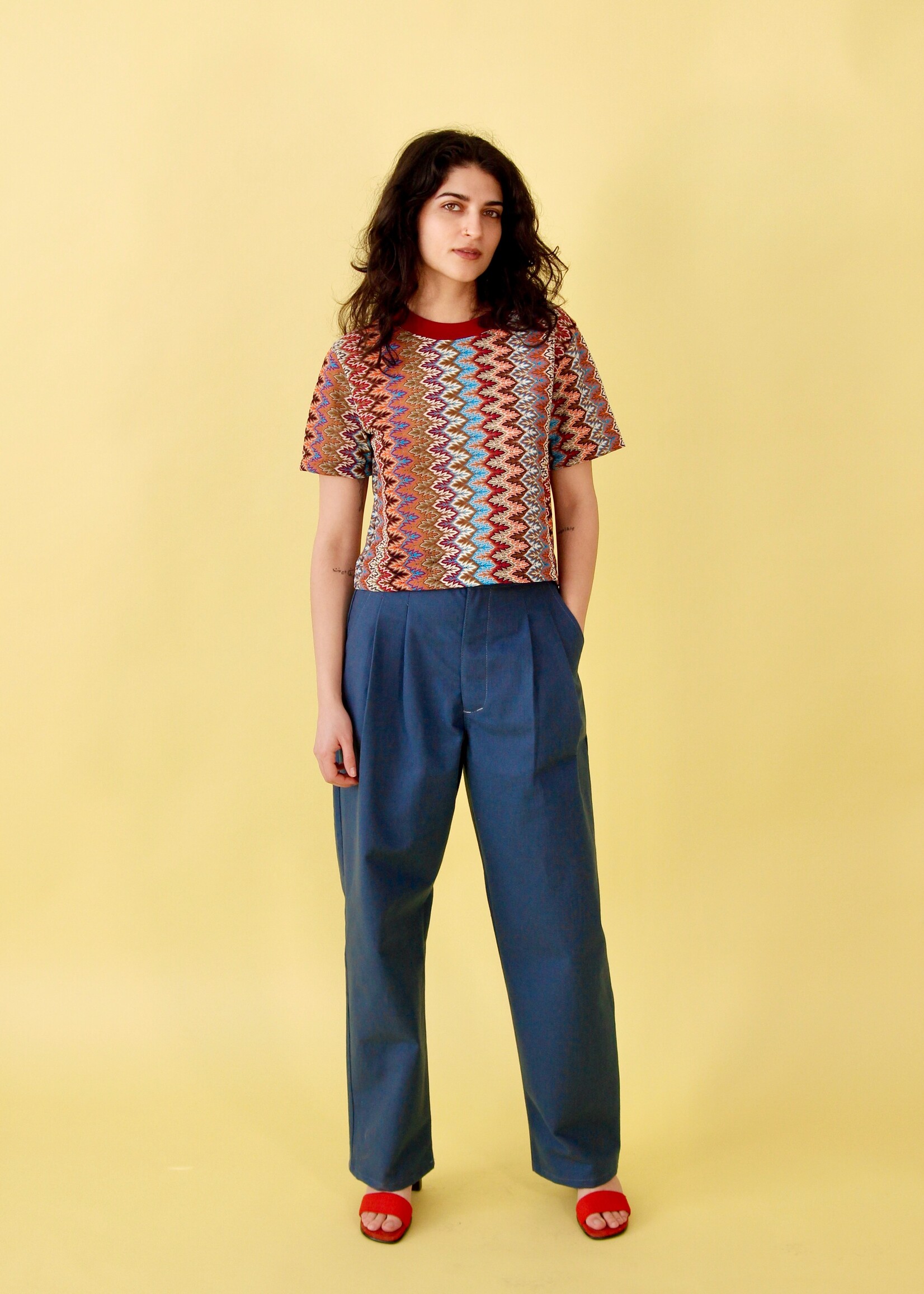 Studio Citizen Studio Citizen Pleated Pants - Heavy Blue Linen