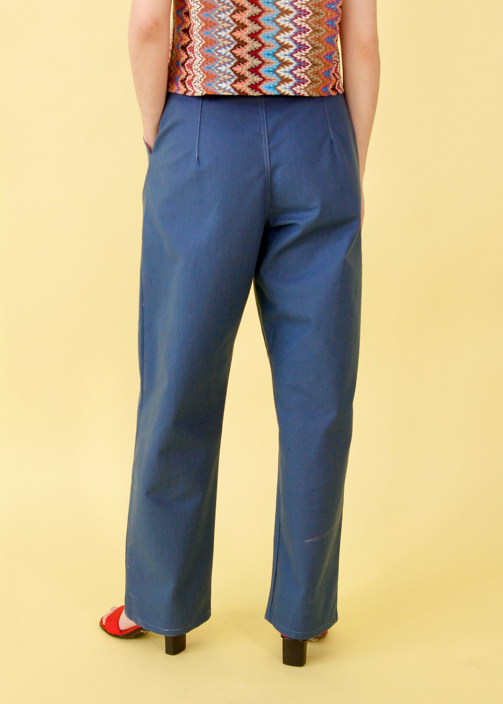 Studio Citizen Studio Citizen Pleated Pants - Heavy Blue Linen