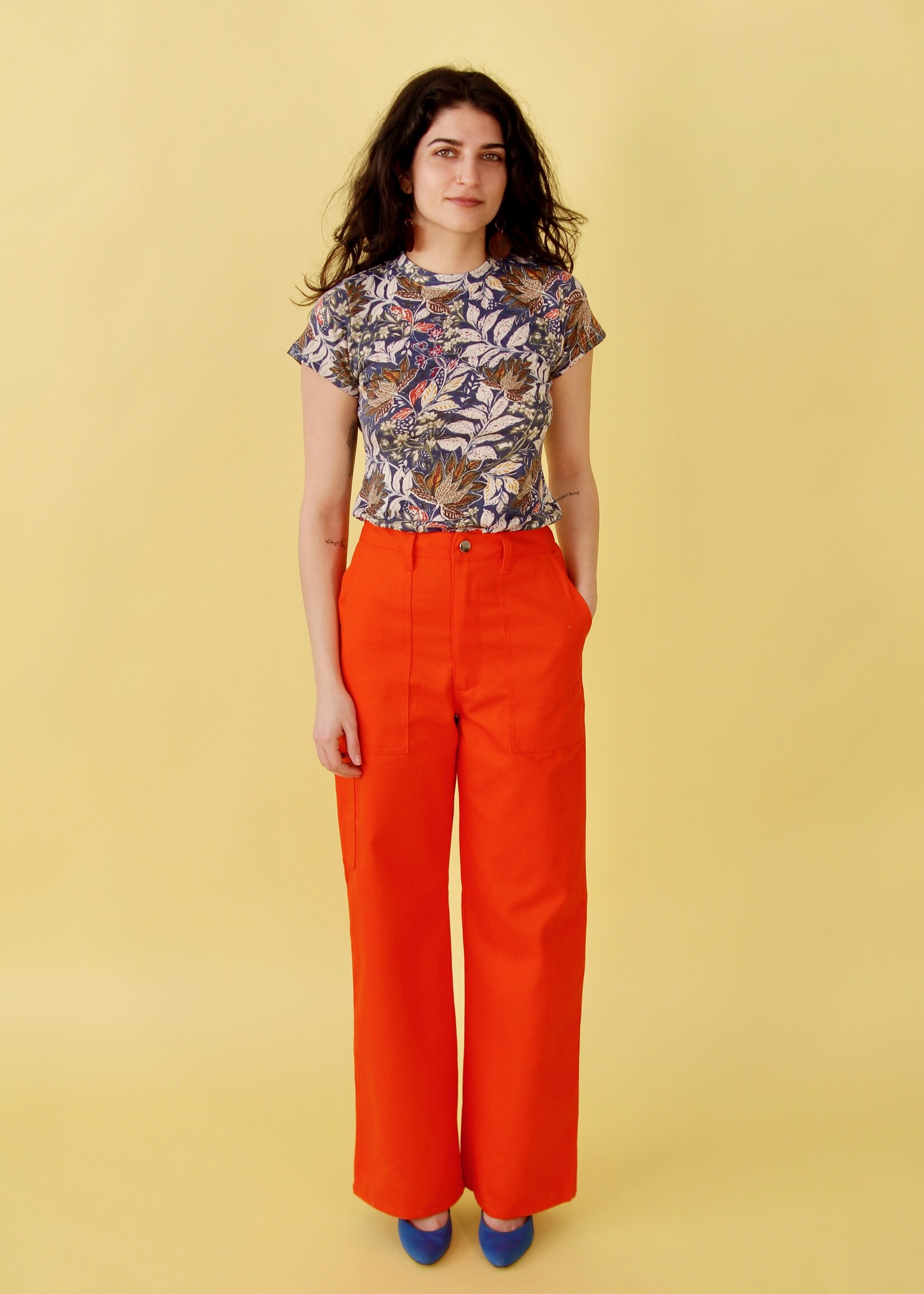 Studio Citizen Studio Citizen Carpenter Pants in Orange Bull Denim