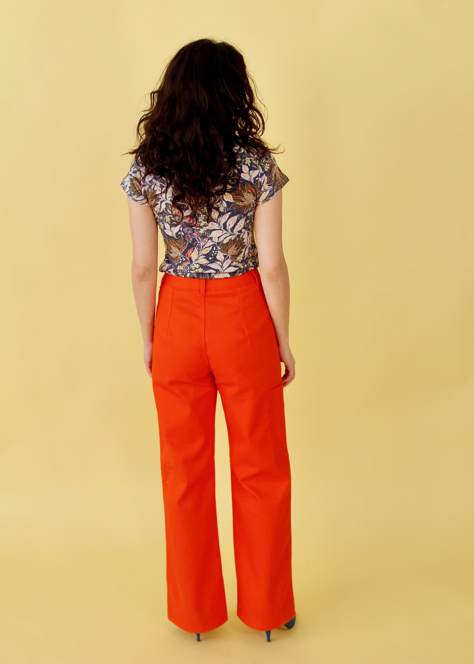 Studio Citizen Studio Citizen Carpenter Pants in Orange Bull Denim