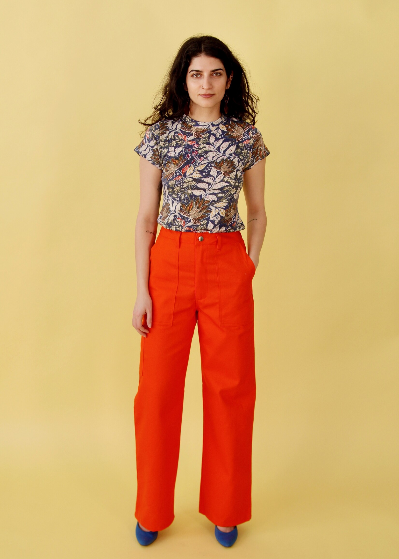 Studio Citizen Studio Citizen Carpenter Pants in Orange Bull Denim