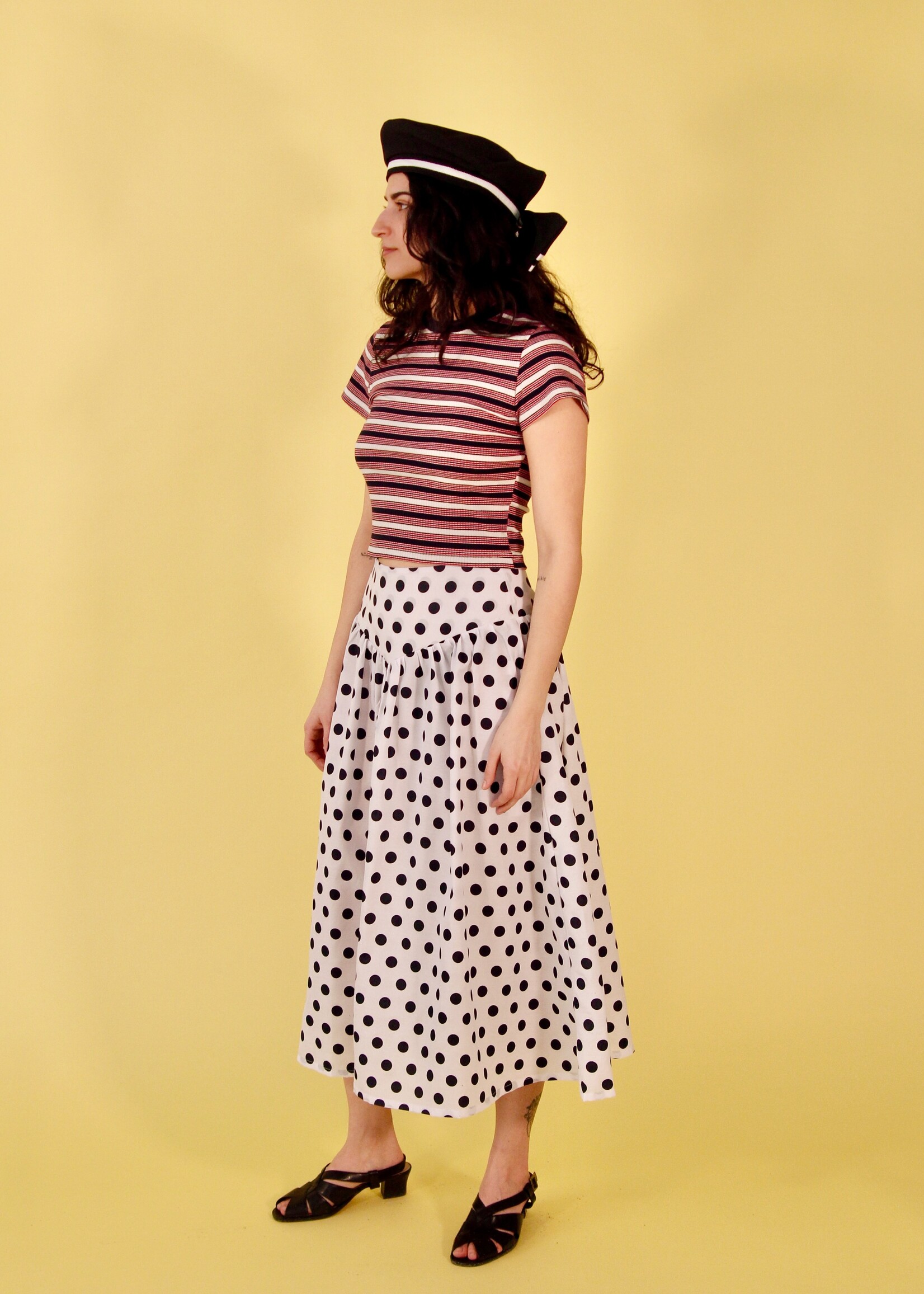 Studio Citizen Studio Citizen Maiden Skirt - Navy Polka Dot