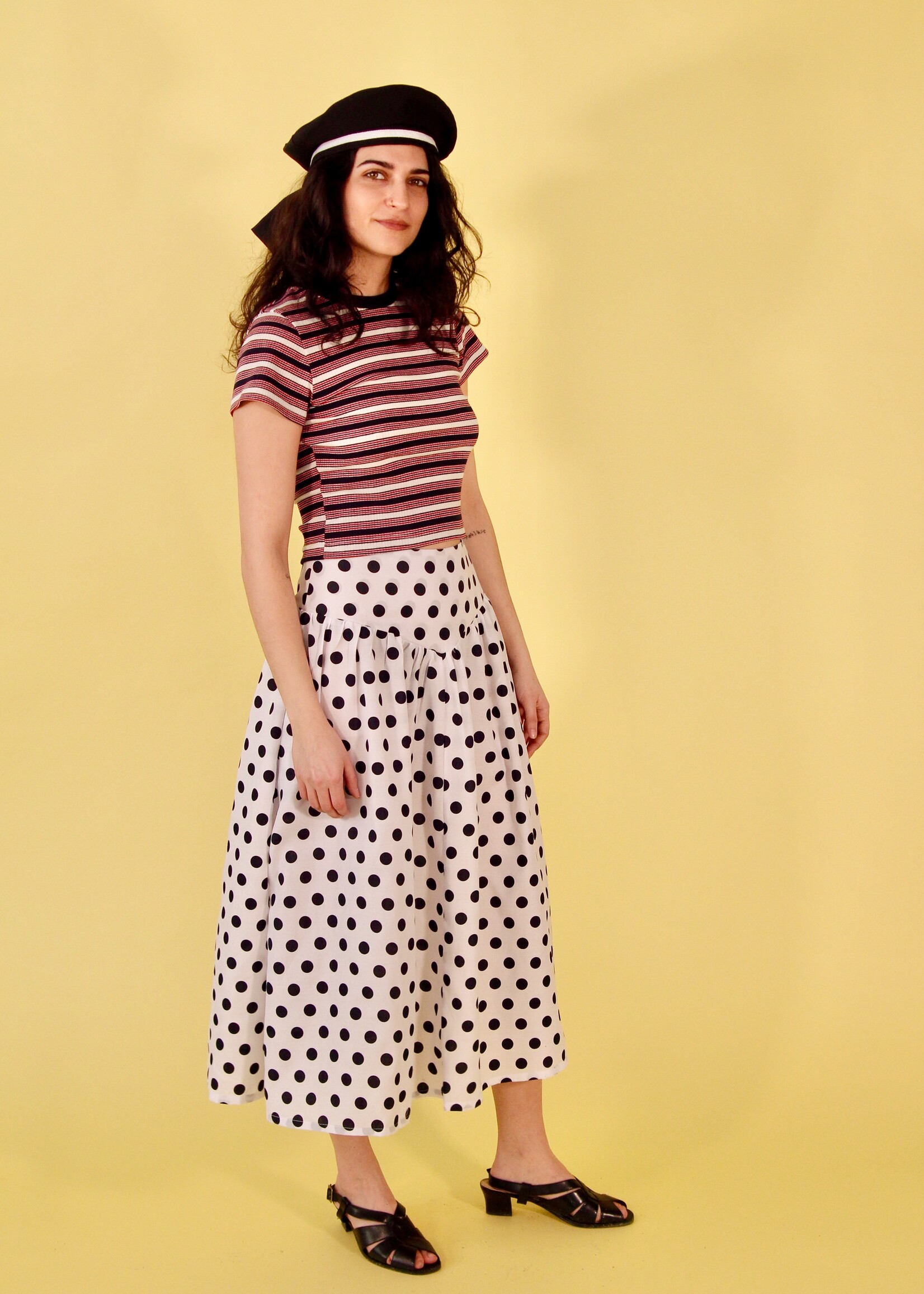 Studio Citizen Studio Citizen Maiden Skirt - Navy Polka Dot