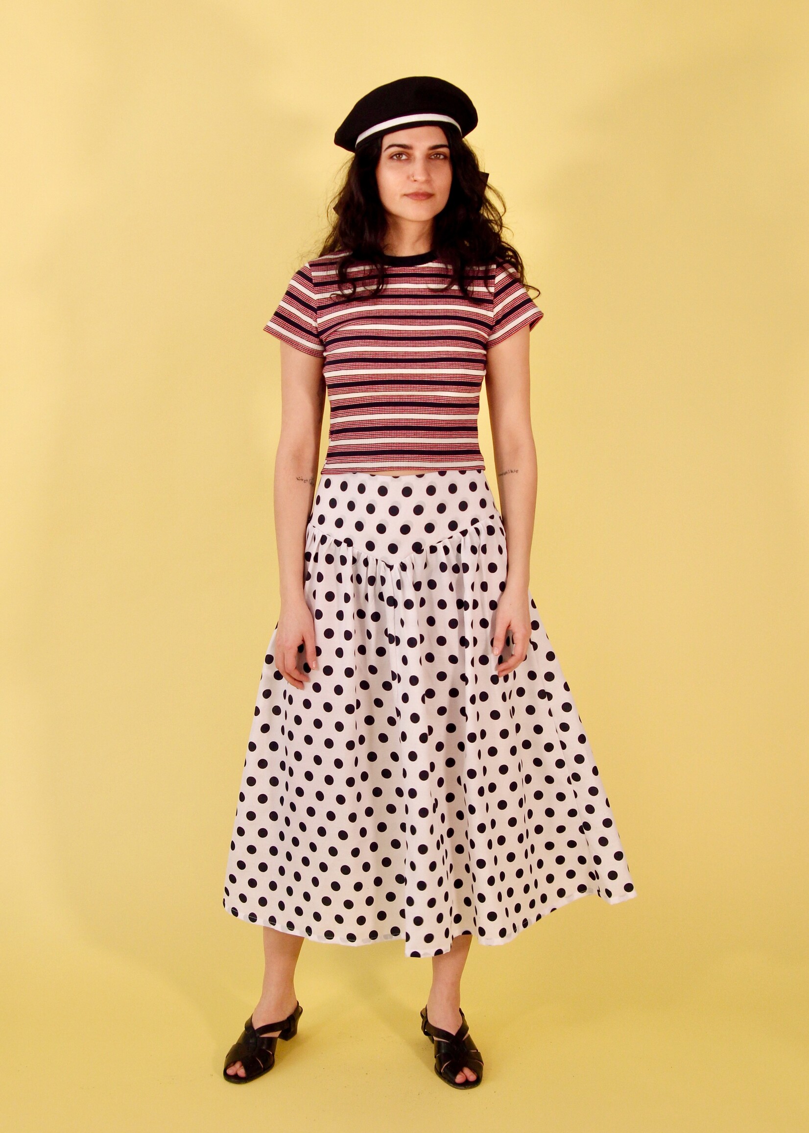 Studio Citizen Studio Citizen Maiden Skirt - Navy Polka Dot