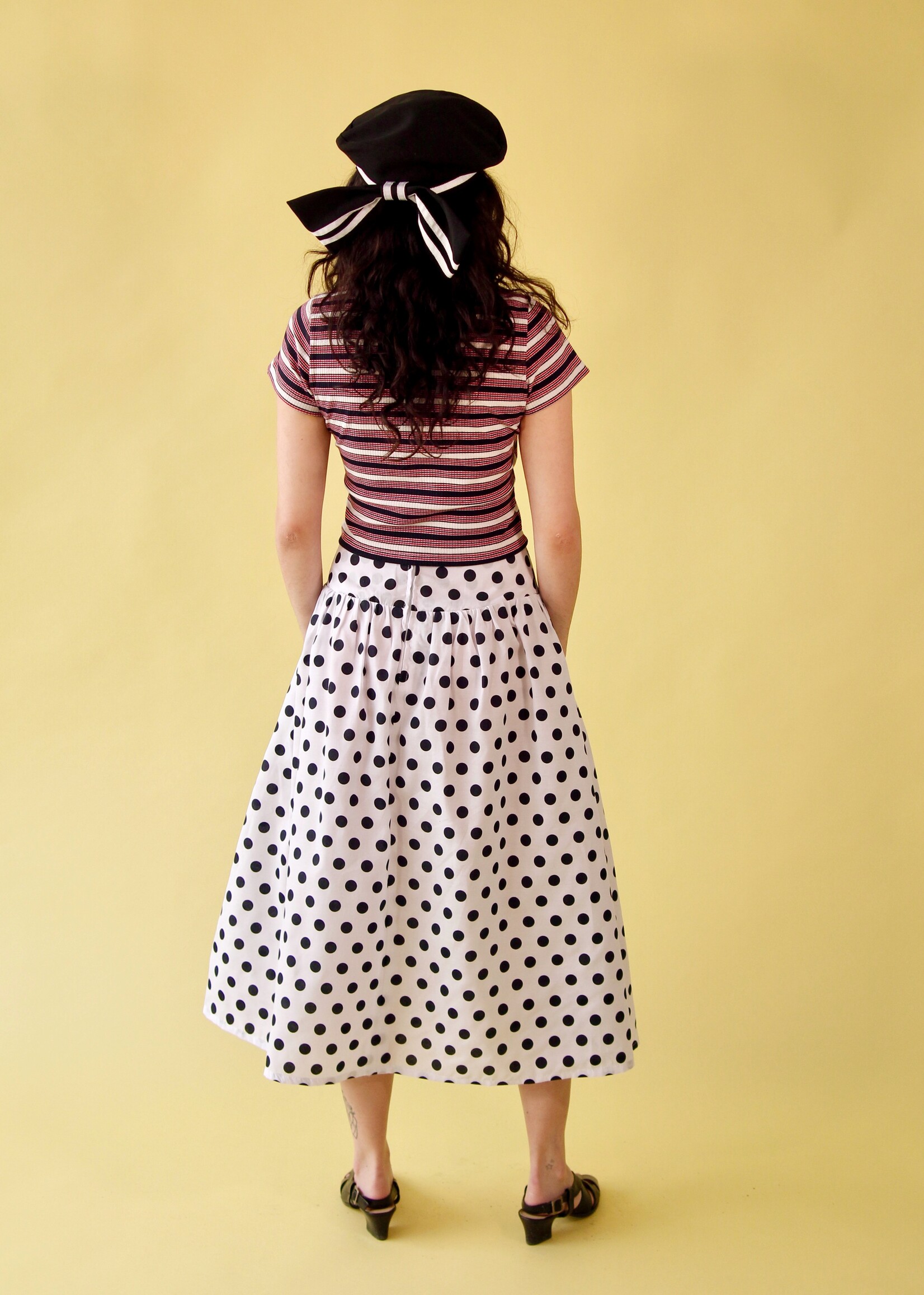 Studio Citizen Studio Citizen Maiden Skirt - Navy Polka Dot