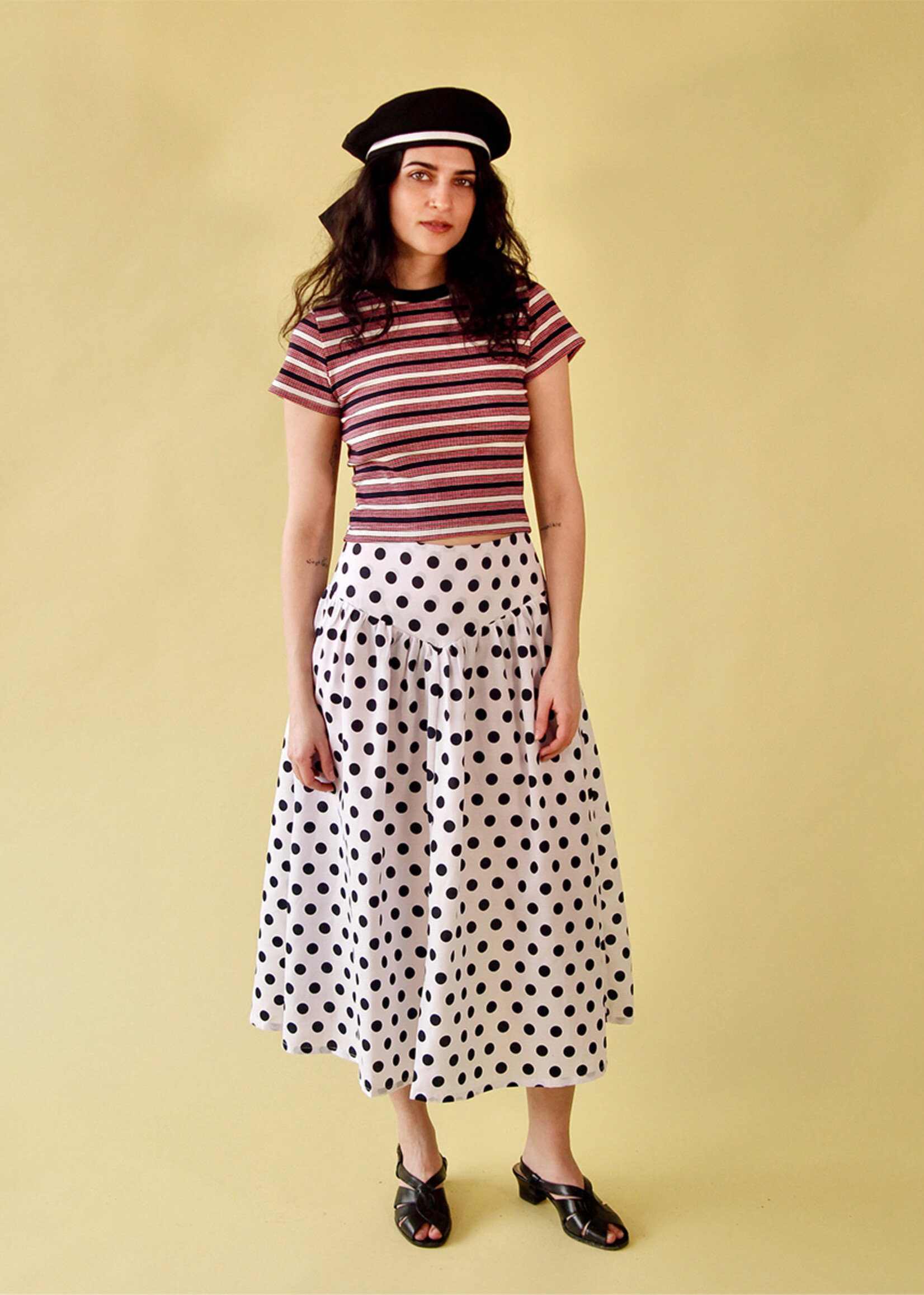 Studio Citizen Studio Citizen Maiden Skirt - Navy Polka Dot