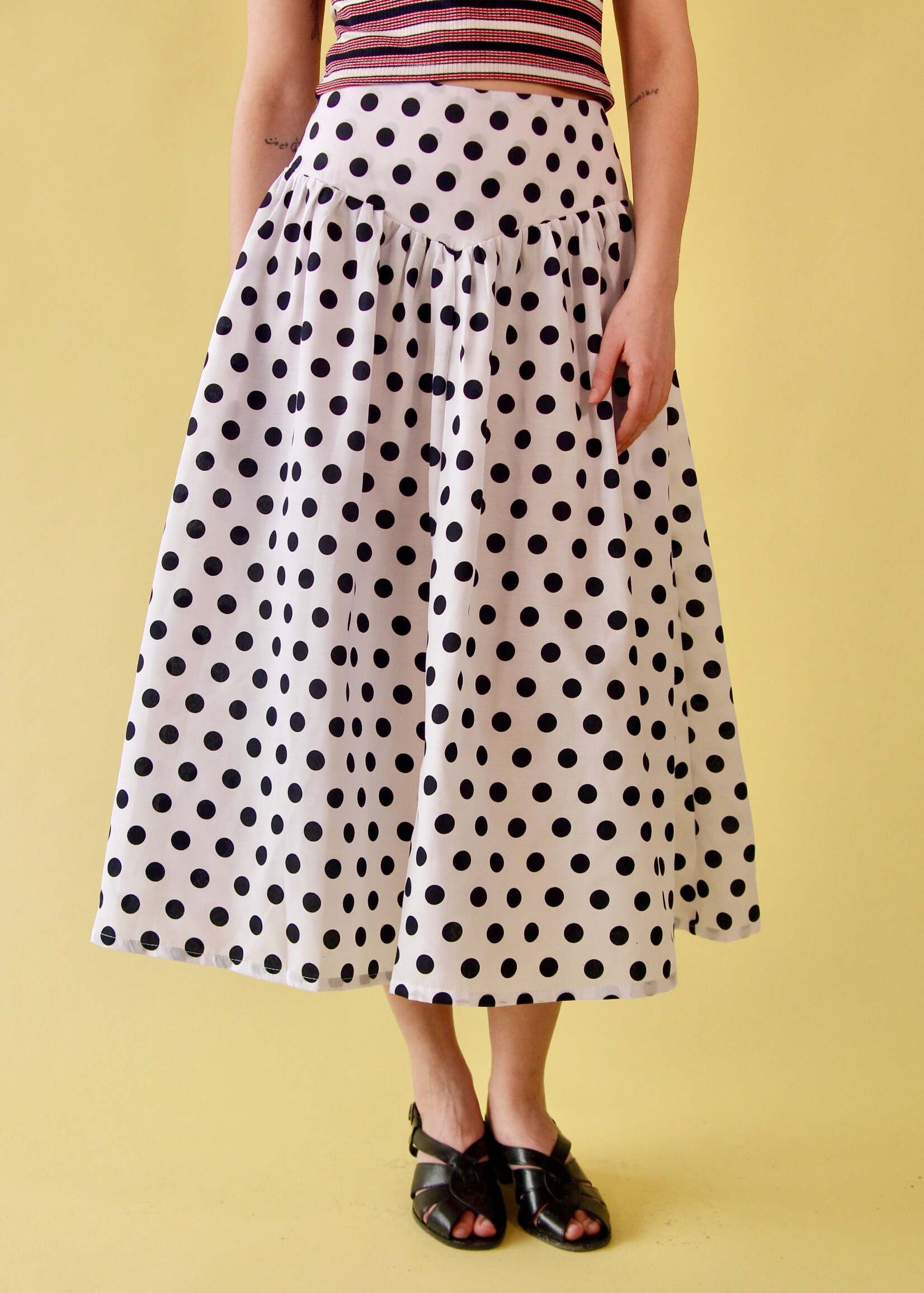 Studio Citizen Studio Citizen Maiden Skirt - Navy Polka Dot