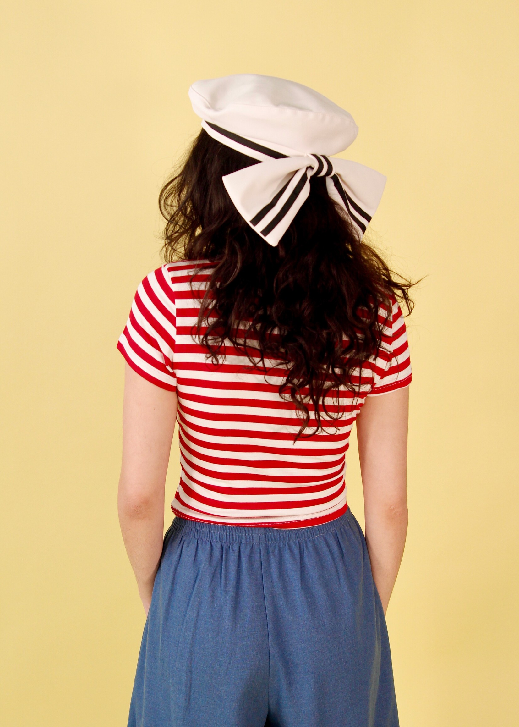 Studio Citizen Studio Citizen Baby Tee in Red and White Stripe