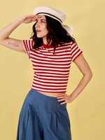 Studio Citizen Baby Tee in Red and White Stripe