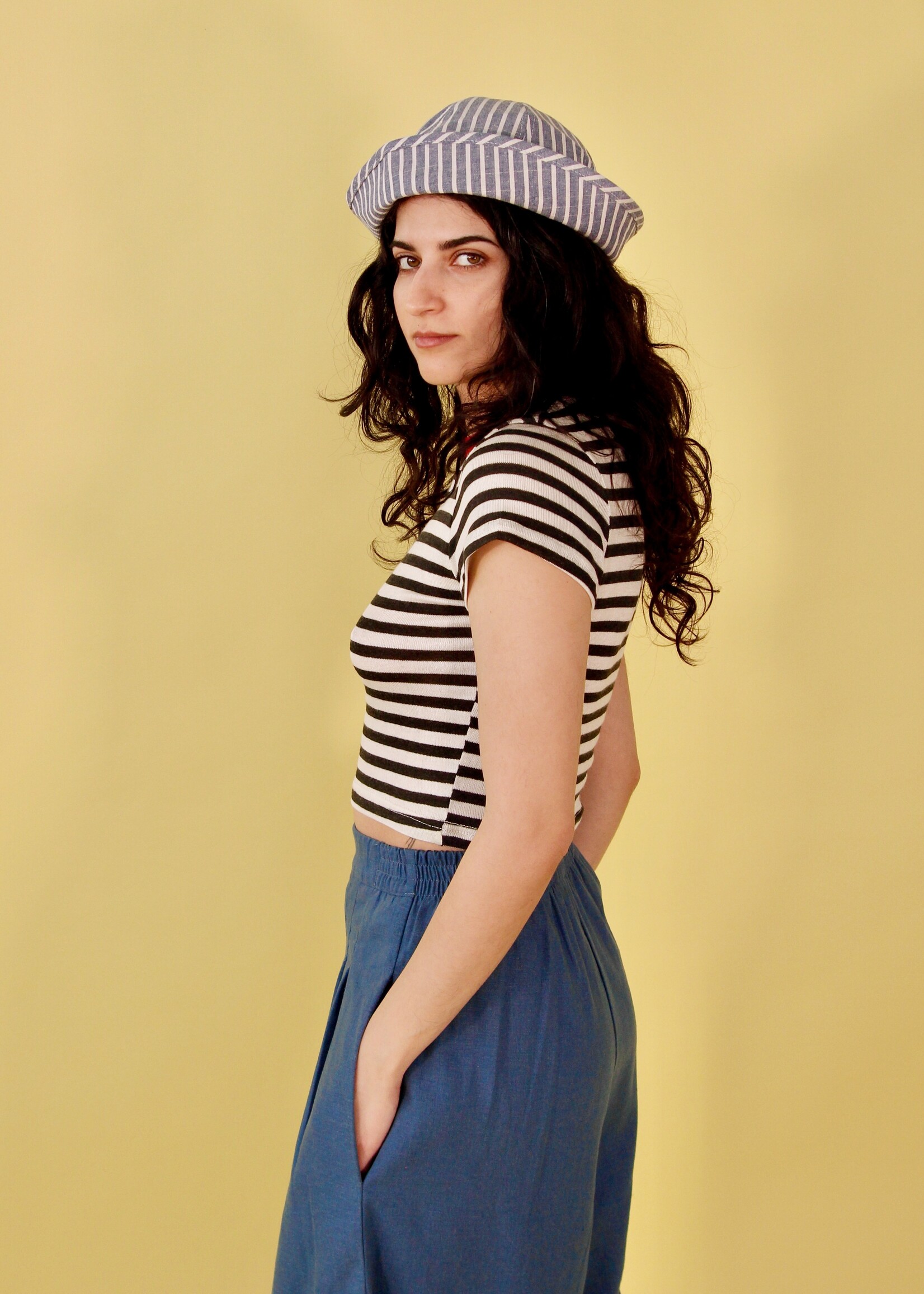 Studio Citizen Studio Citizen Baby Tee in Black and White Stripe