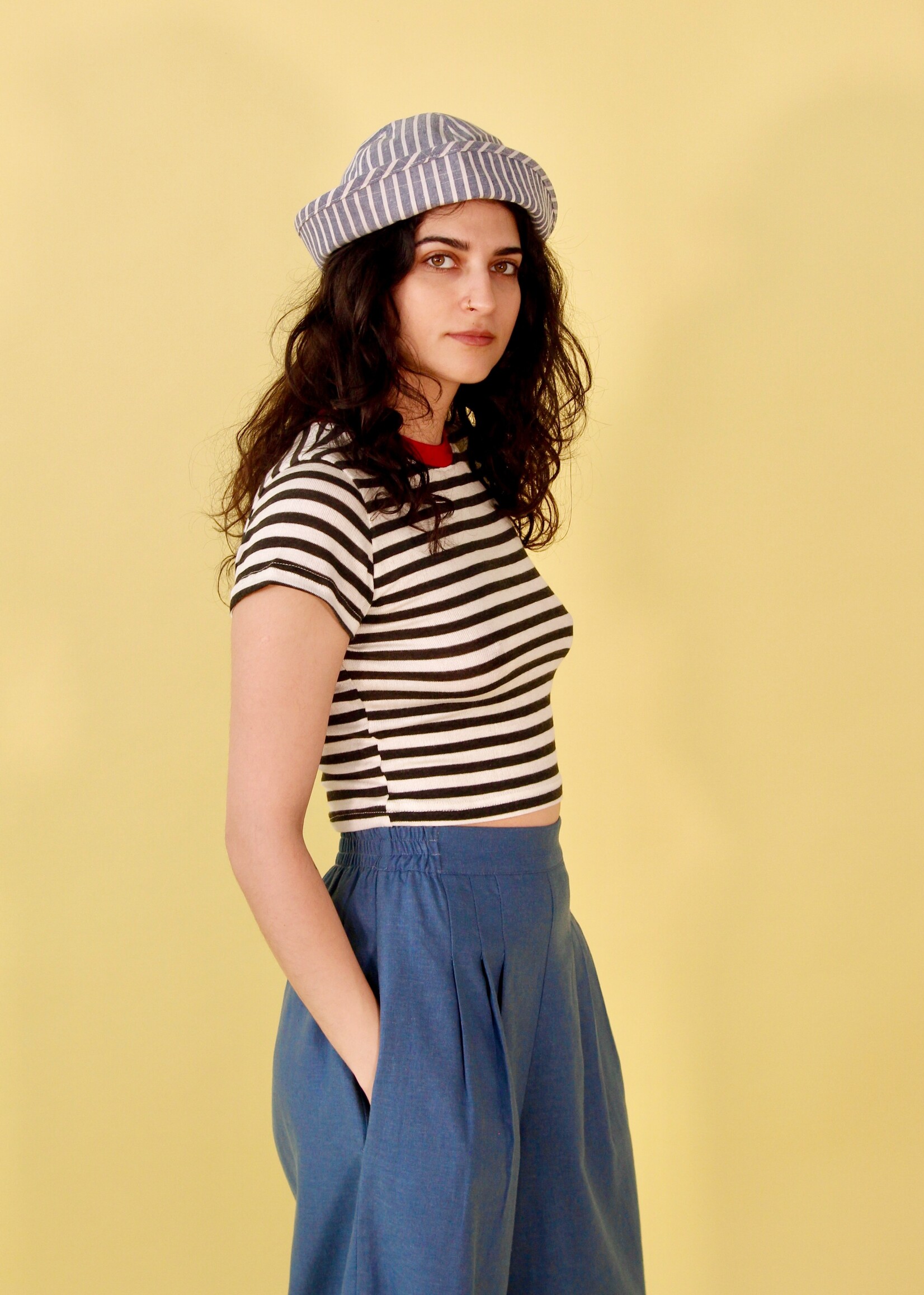 Studio Citizen Studio Citizen Baby Tee in Black and White Stripe