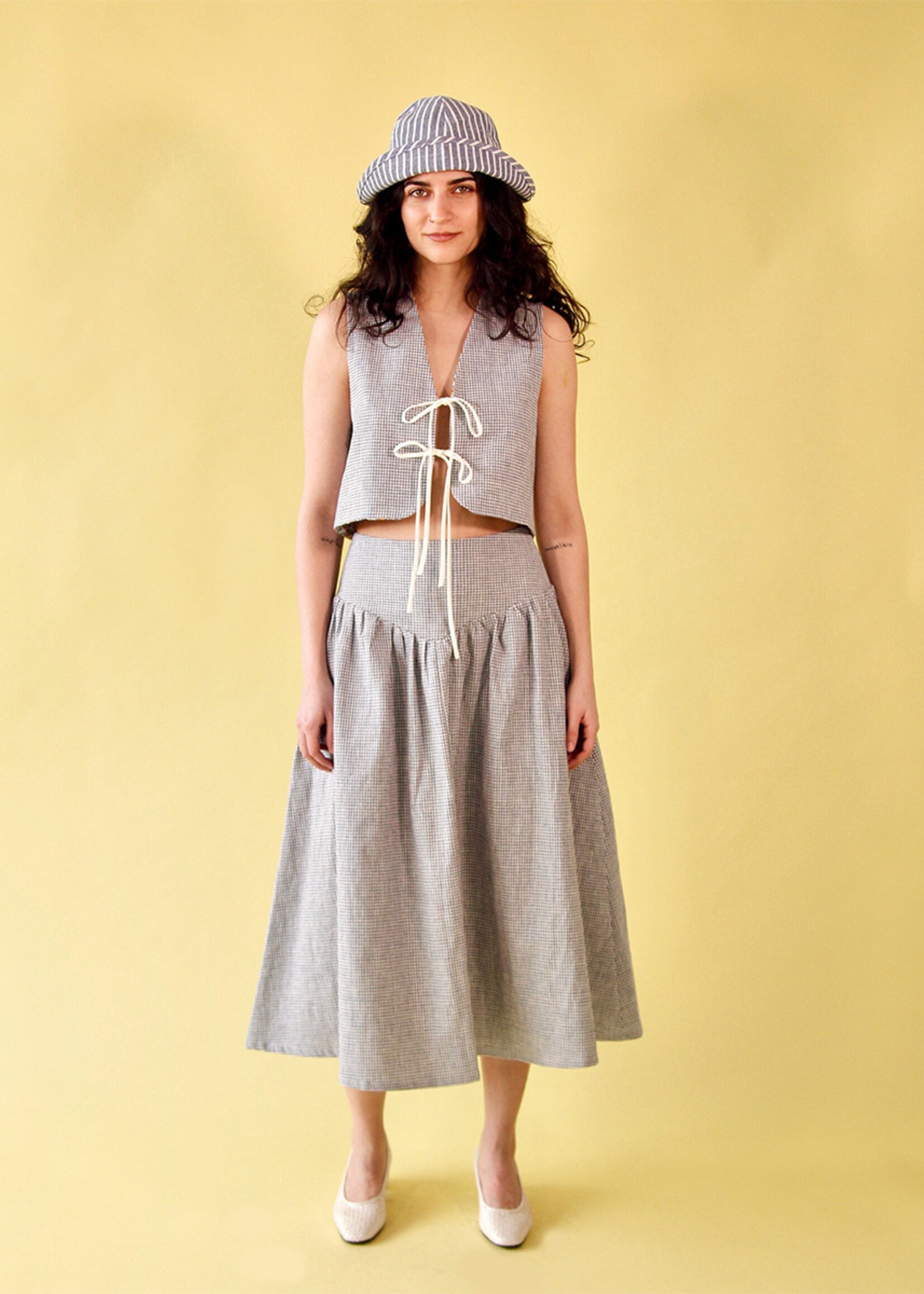 Studio Citizen Studio Citizen Maiden Skirt in Blue Gingham